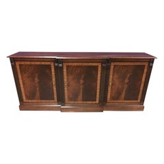 Mahogany Traditional Three-Door Buffet Credenza by Leighton Hall