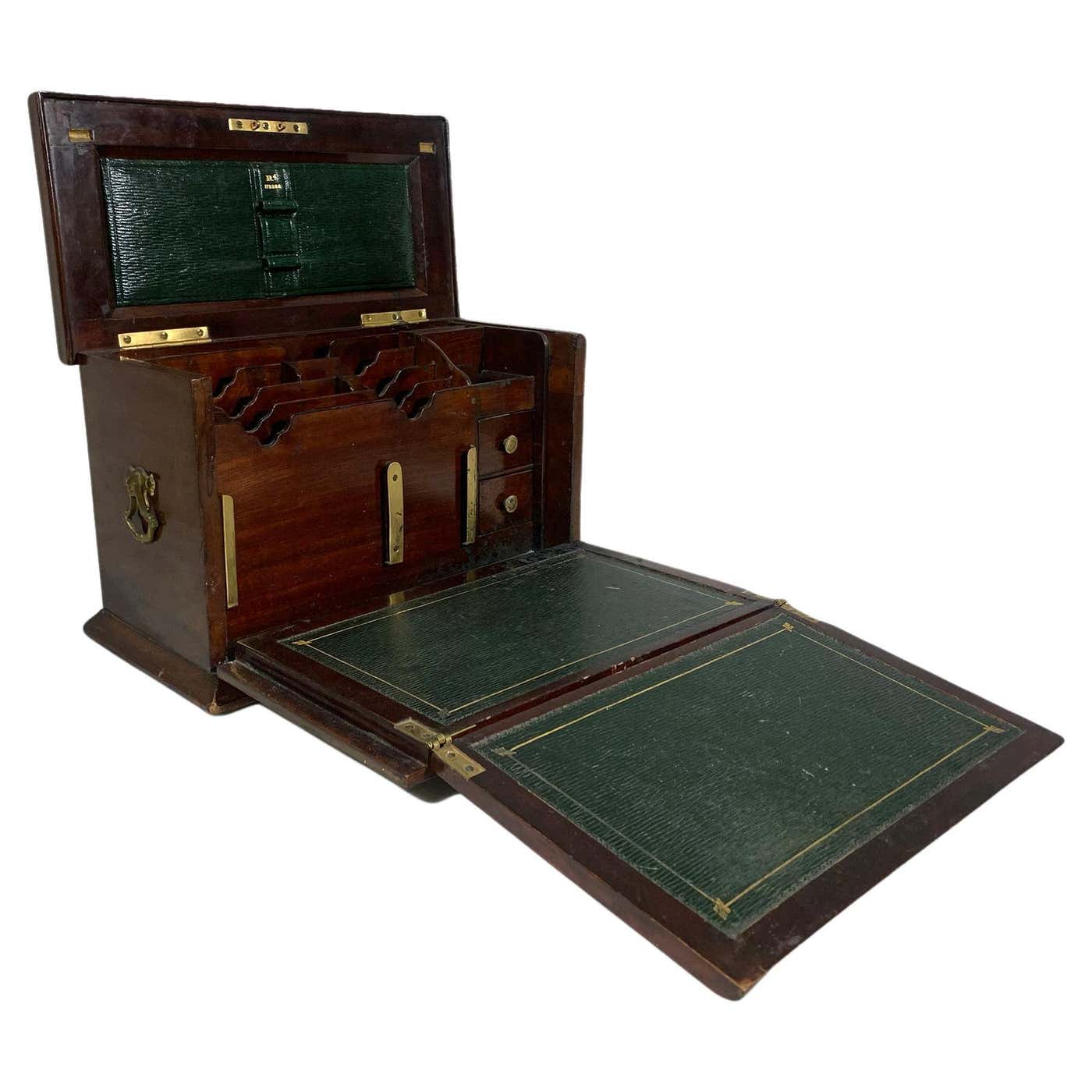 Mahogany Travel Writing Desk For Sale at 1stDibs