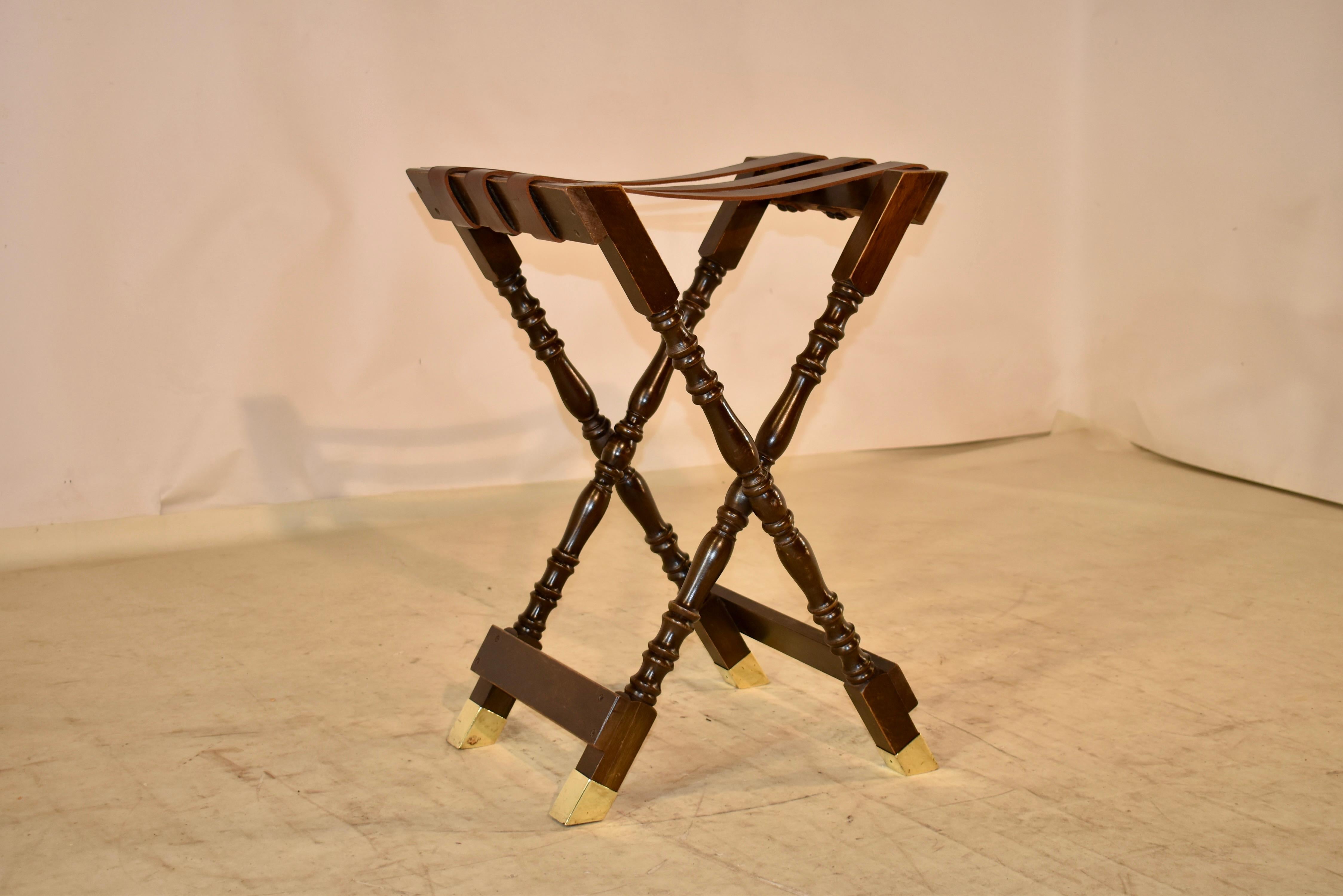 Mahogany Tray Stand, circa 1920 In Good Condition For Sale In High Point, NC