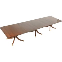 Mahogany Triple-Pedestal Dining Table