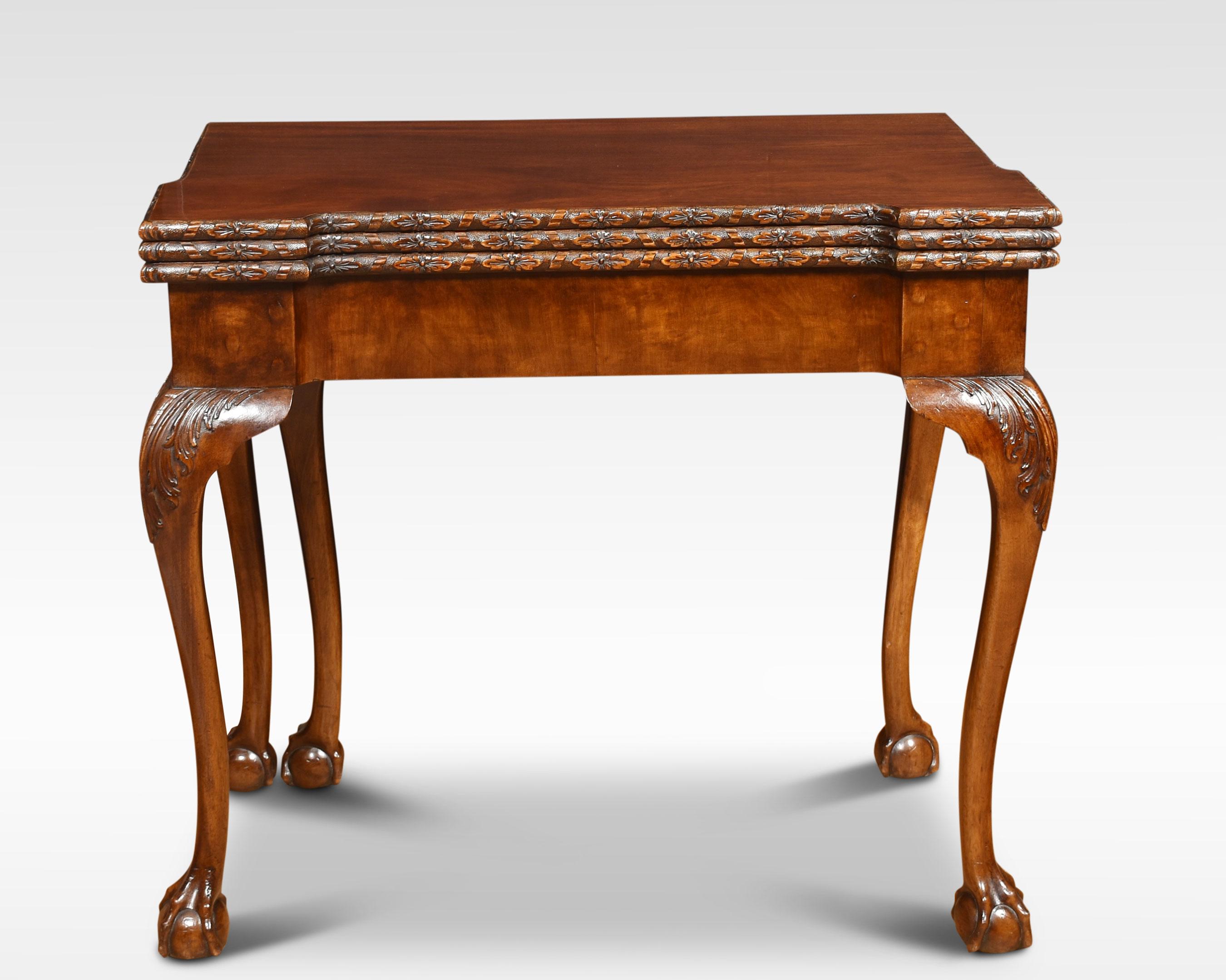 British Mahogany Triple Top Games Table For Sale