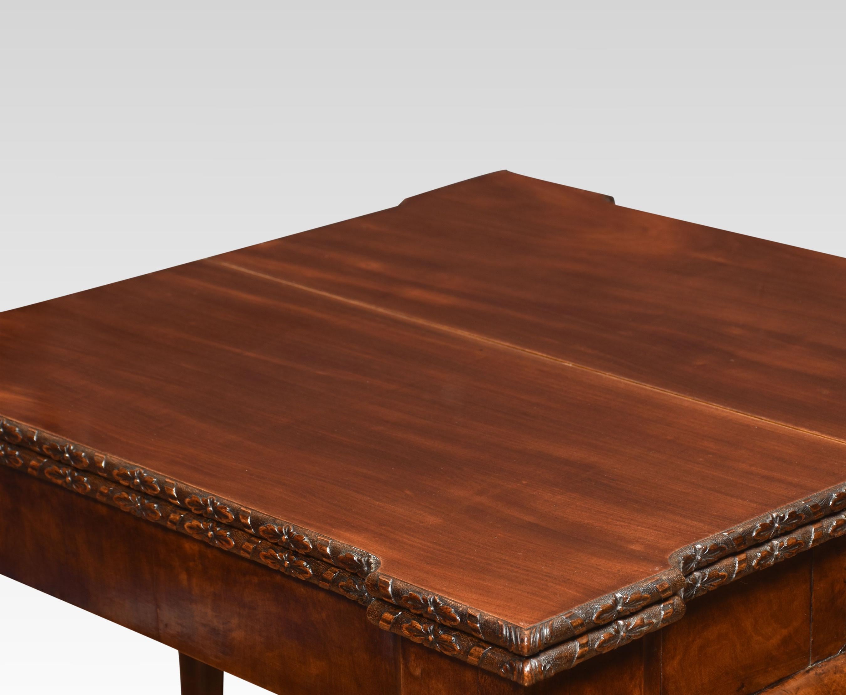 Wood Mahogany Triple Top Games Table For Sale