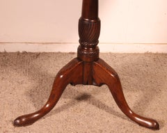 Mahogany Tripod Table Or Tiltop Table With One-piece Top - 18th Century