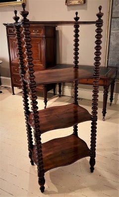 Mahogany Turned-Post Etagere, Ca:1820, Italy