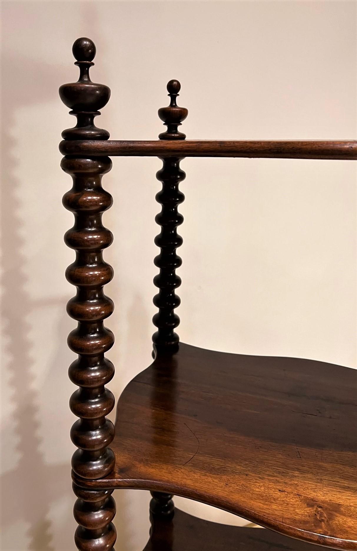 Mahogany Turned-Post Etagere, Ca:1820, Italy For Sale 3