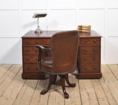 Mahogany twin pedestal desk