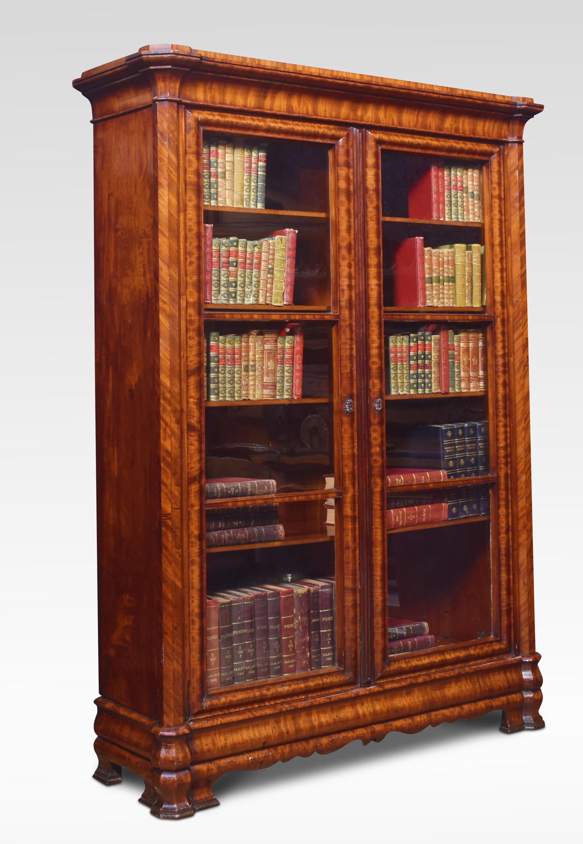 British Mahogany Two-Door Bookcase