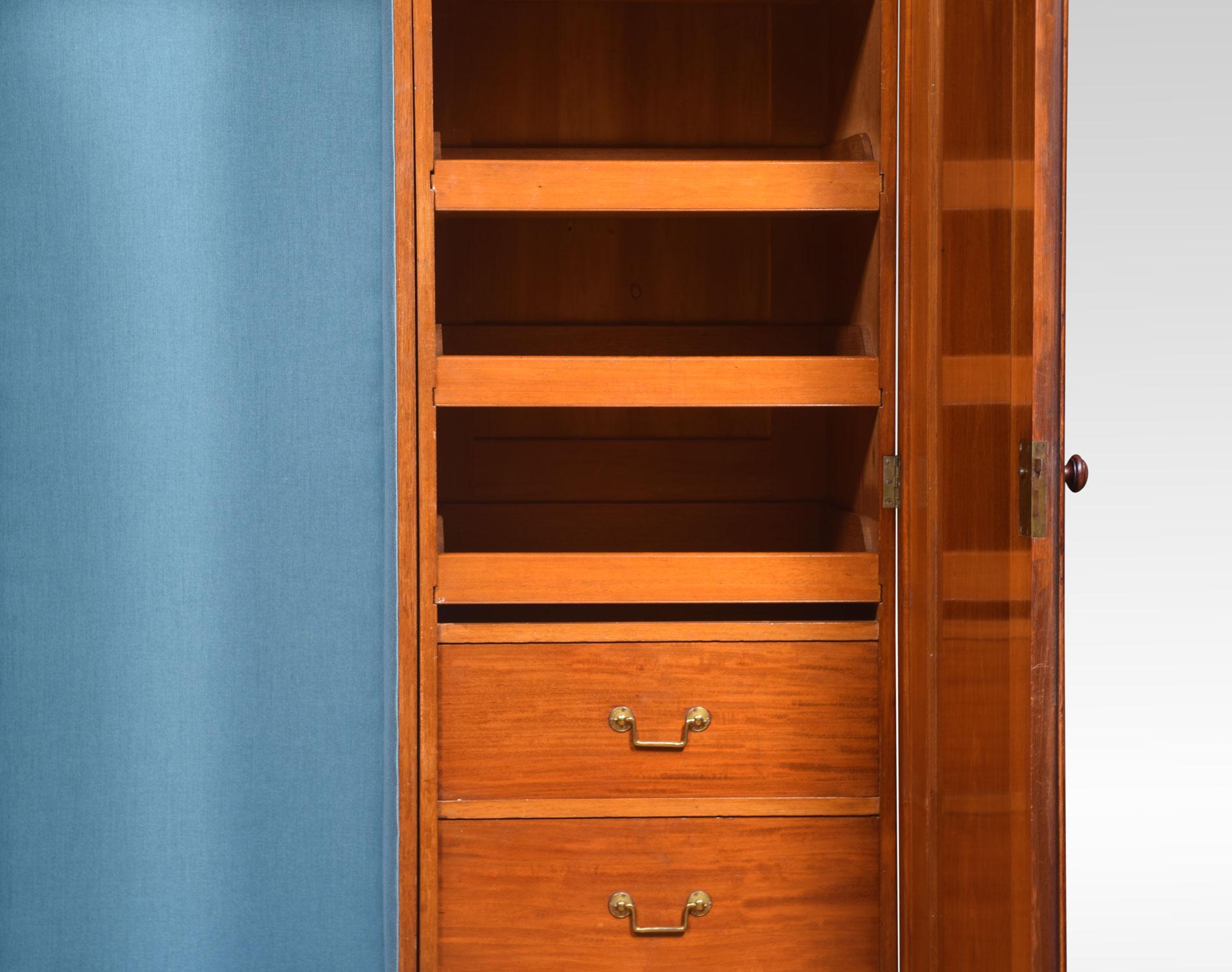 Mahogany Two-Door Compactum Wardrobe In Good Condition In Cheshire, GB