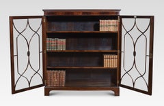 Mahogany two door glazed bookcase