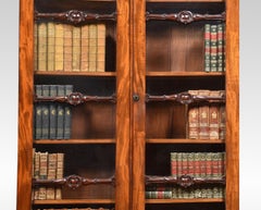 Mahogany Two Door Narrow Bookcase