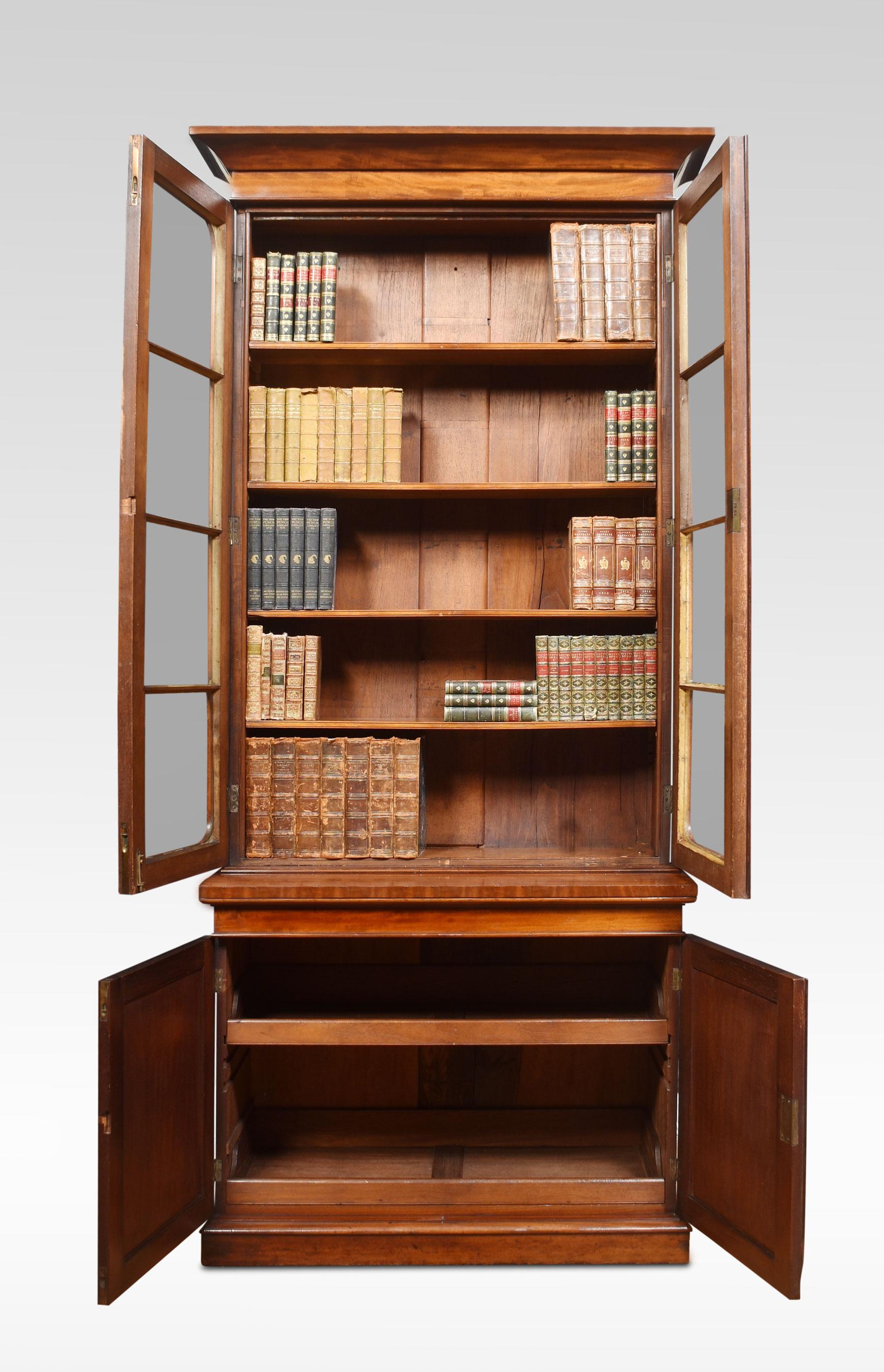 narrow mahogany bookcase