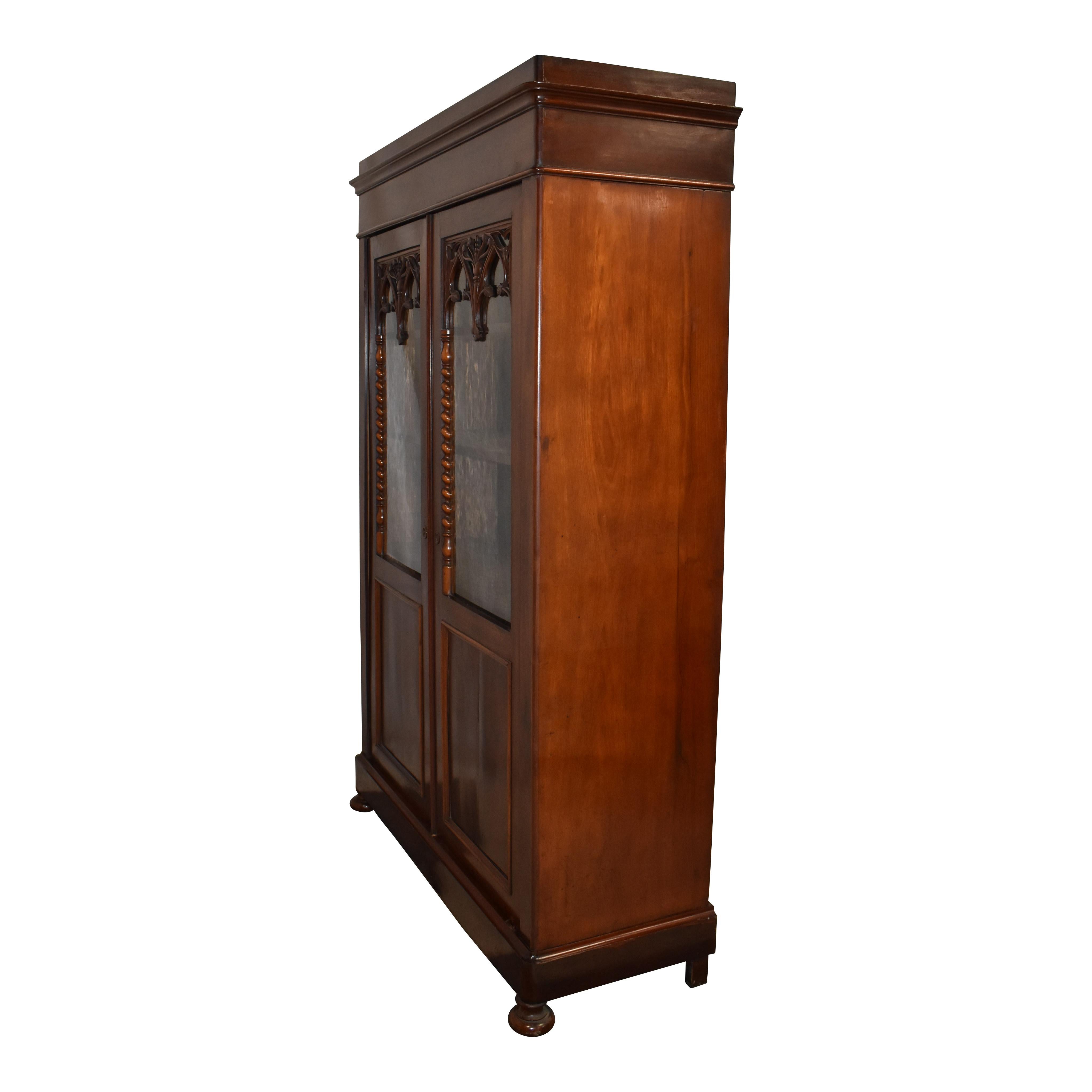 Louis Philippe Mahogany Two Door Vitrine For Sale