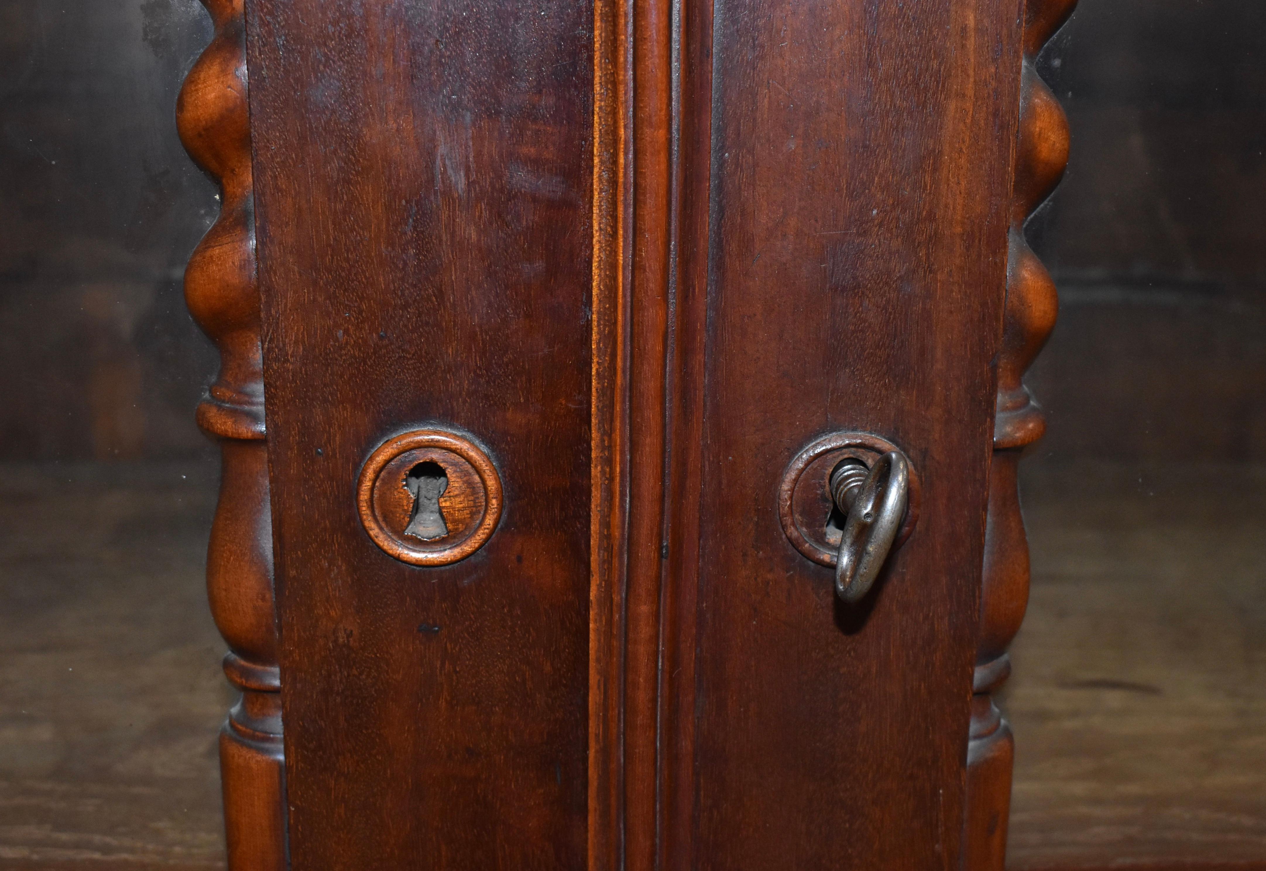 20th Century Mahogany Two Door Vitrine For Sale