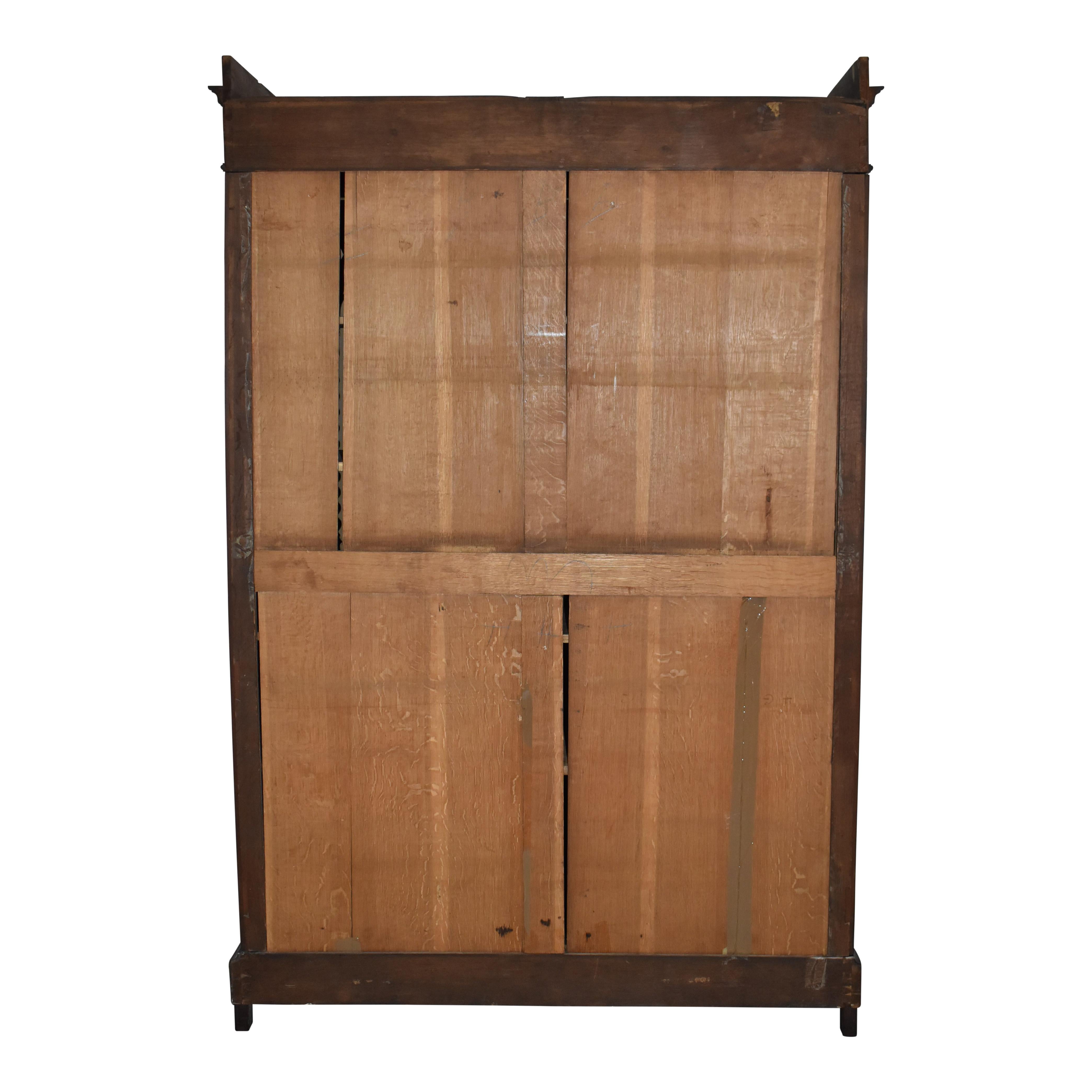 Glass Mahogany Two Door Vitrine For Sale