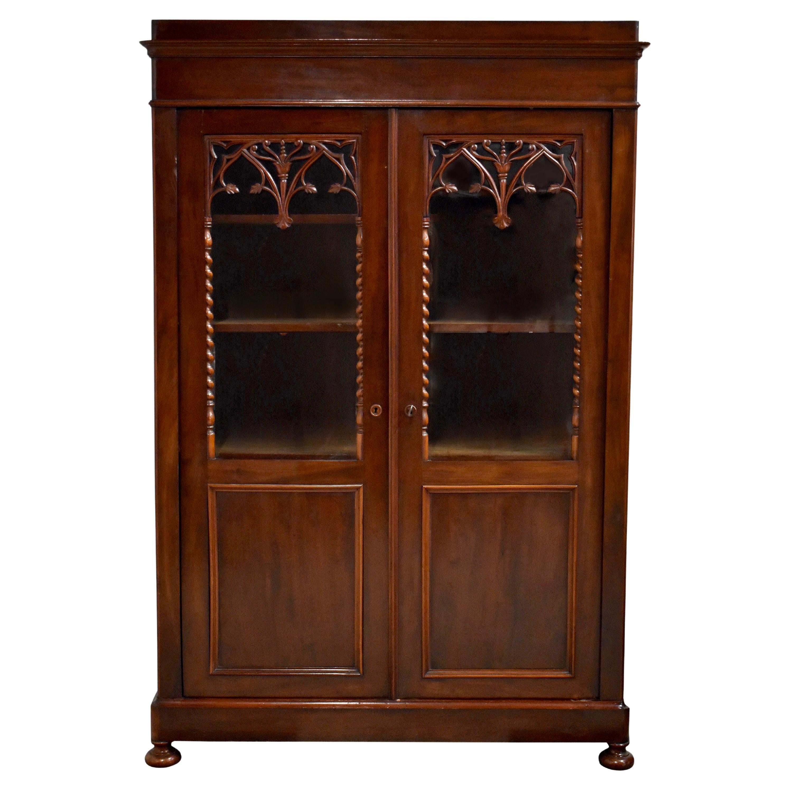 Mahogany Two Door Vitrine