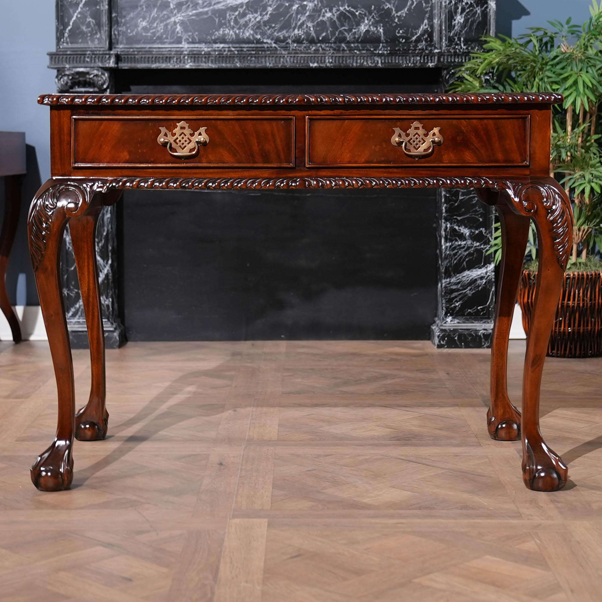 Mahogany Two Drawer Console For Sale 7