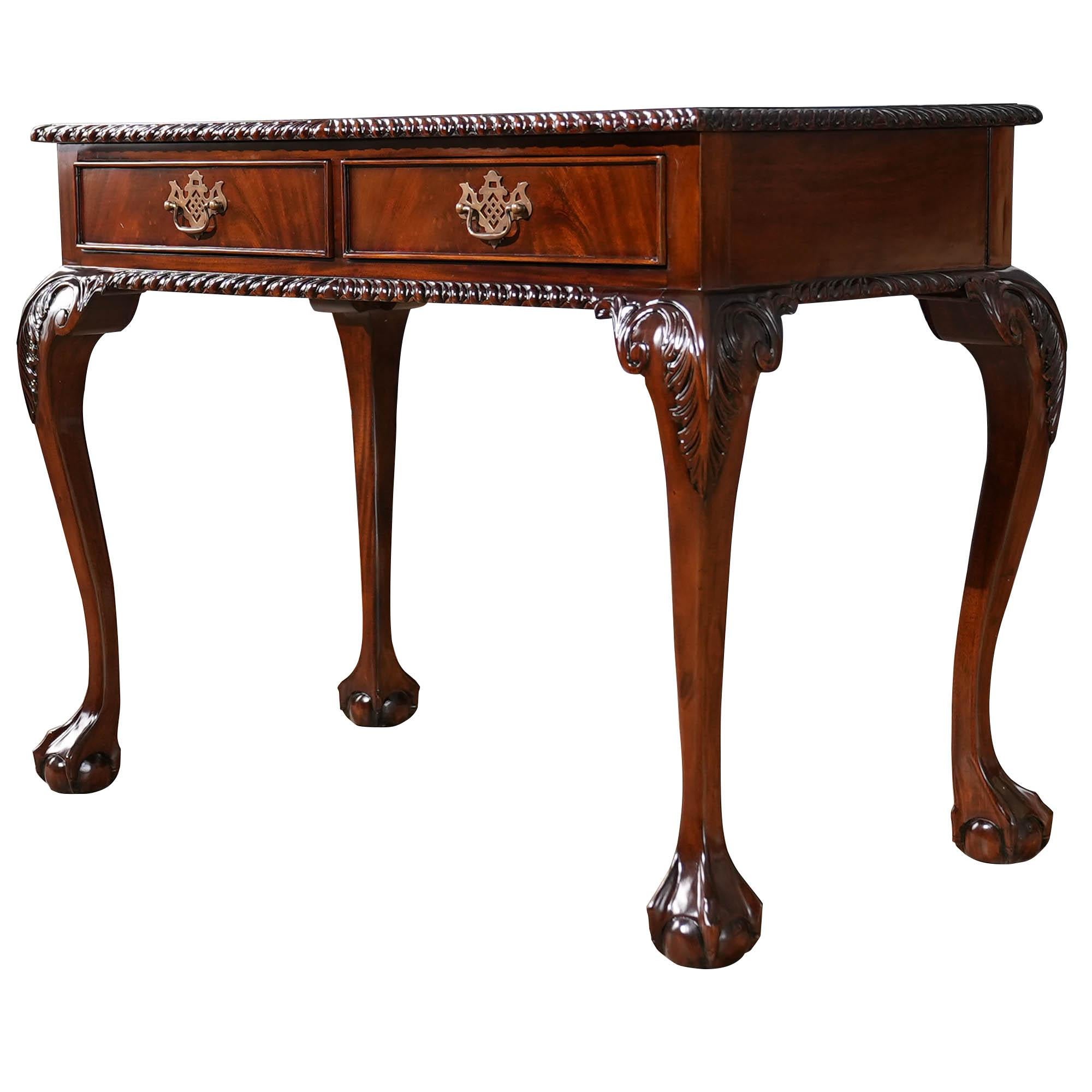 Mahogany Two Drawer Console For Sale 8