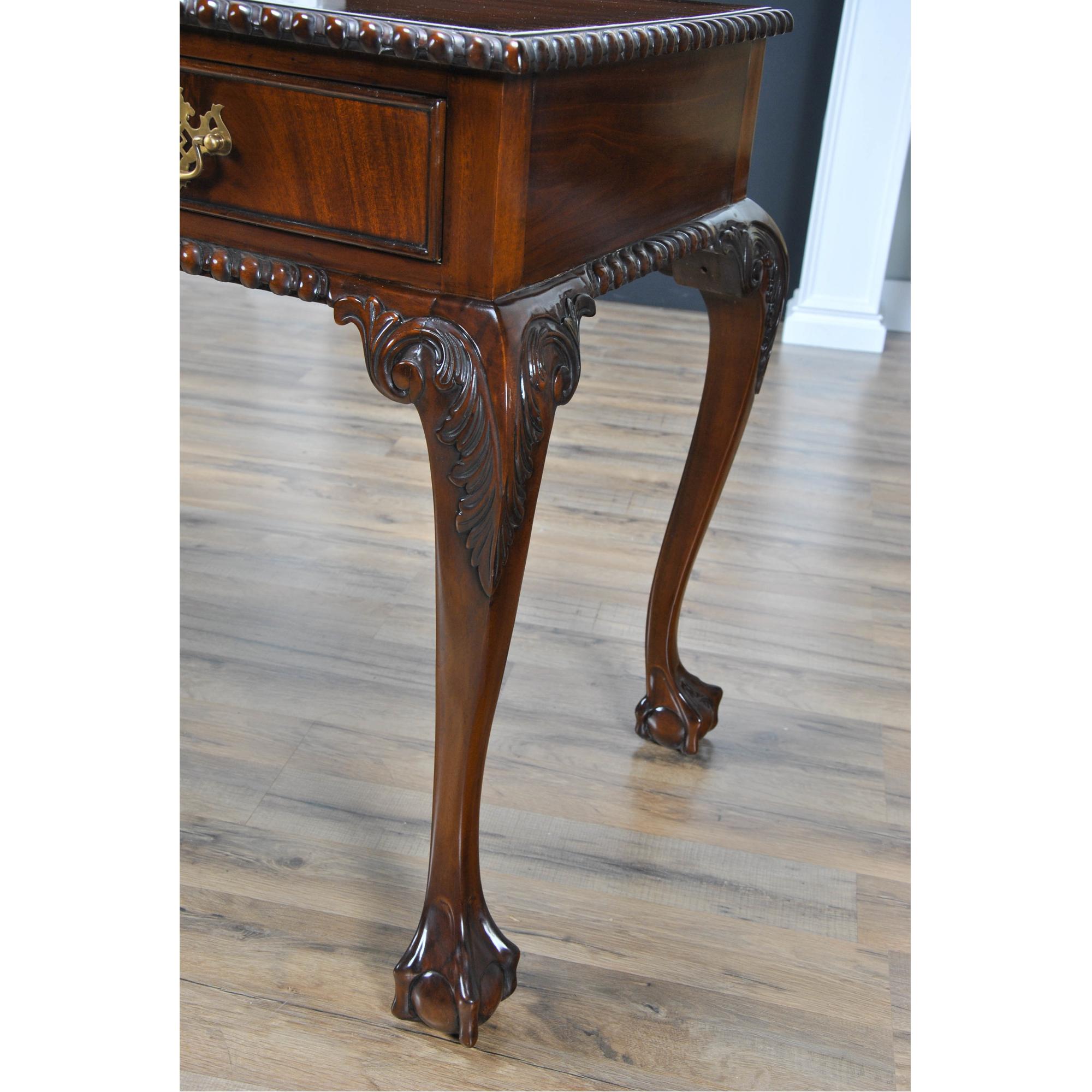 Mahogany Two Drawer Console  In New Condition For Sale In Annville, PA