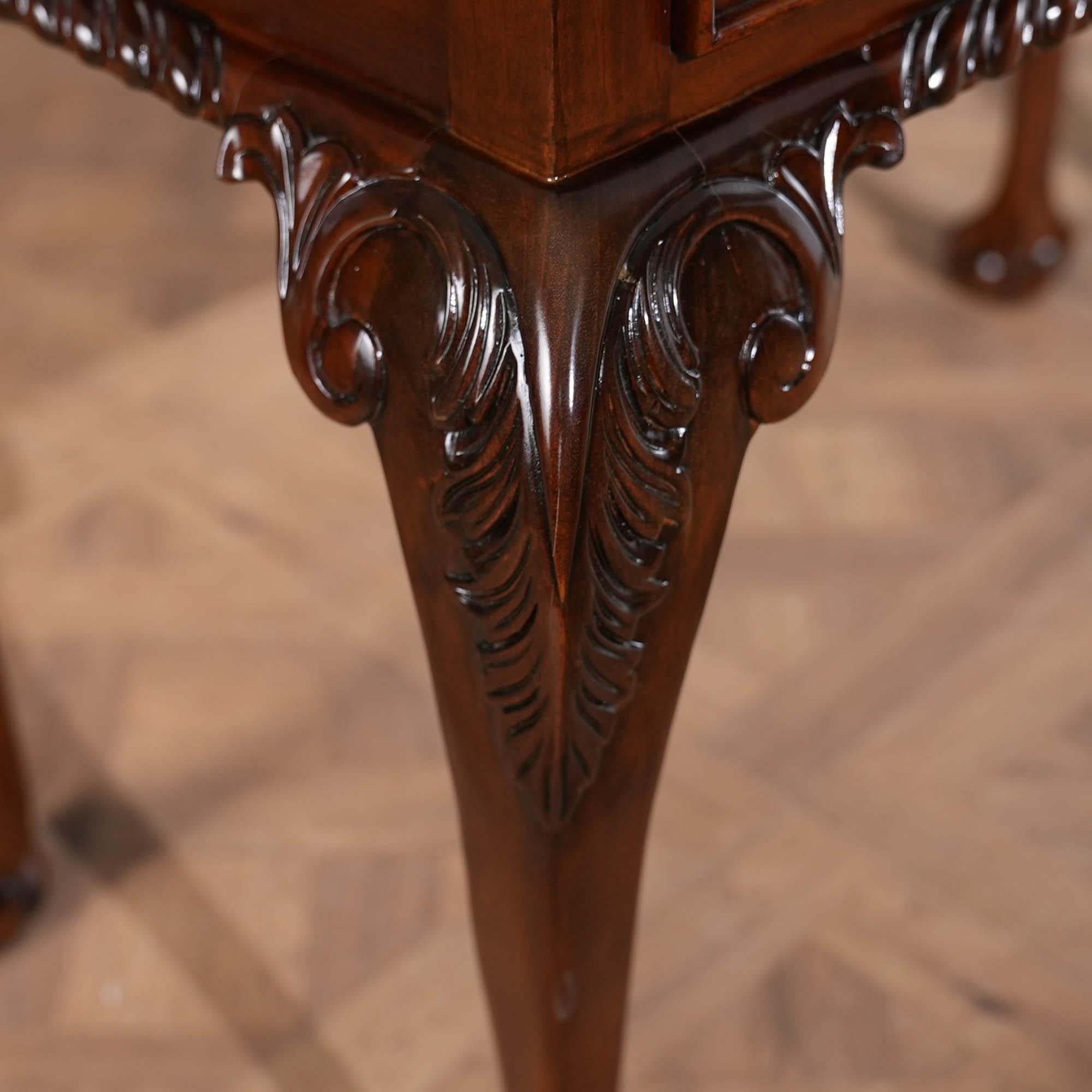 Contemporary Mahogany Two Drawer Console For Sale