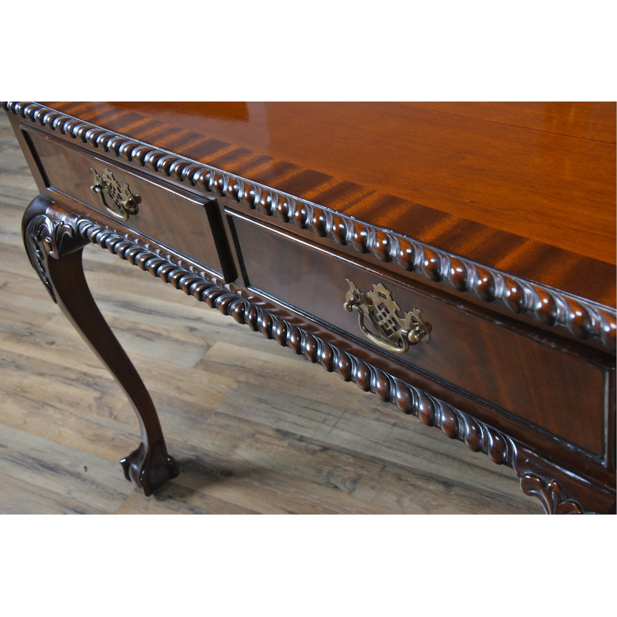 Mahogany Two Drawer Console  For Sale 1