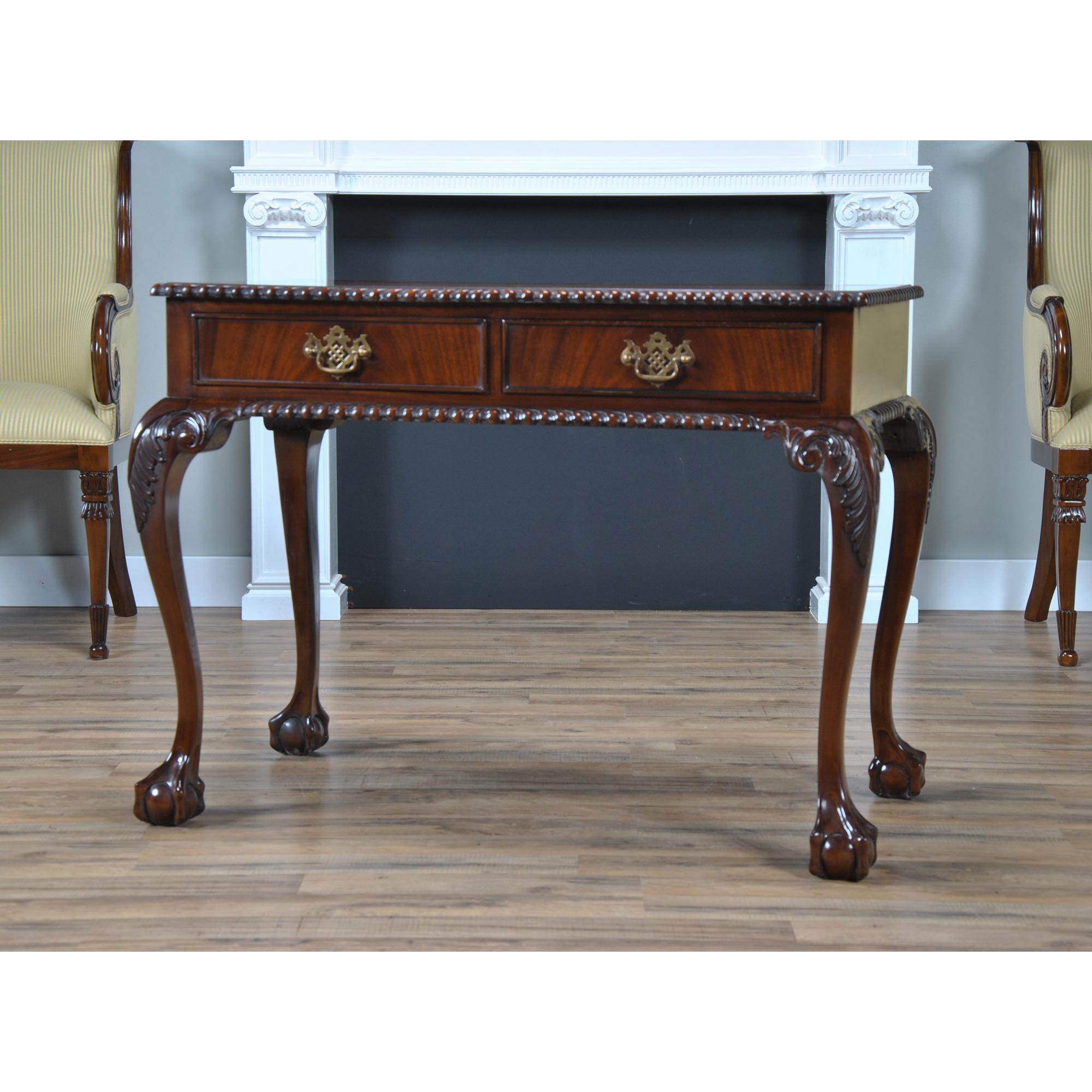 Mahogany Two Drawer Console  For Sale 2