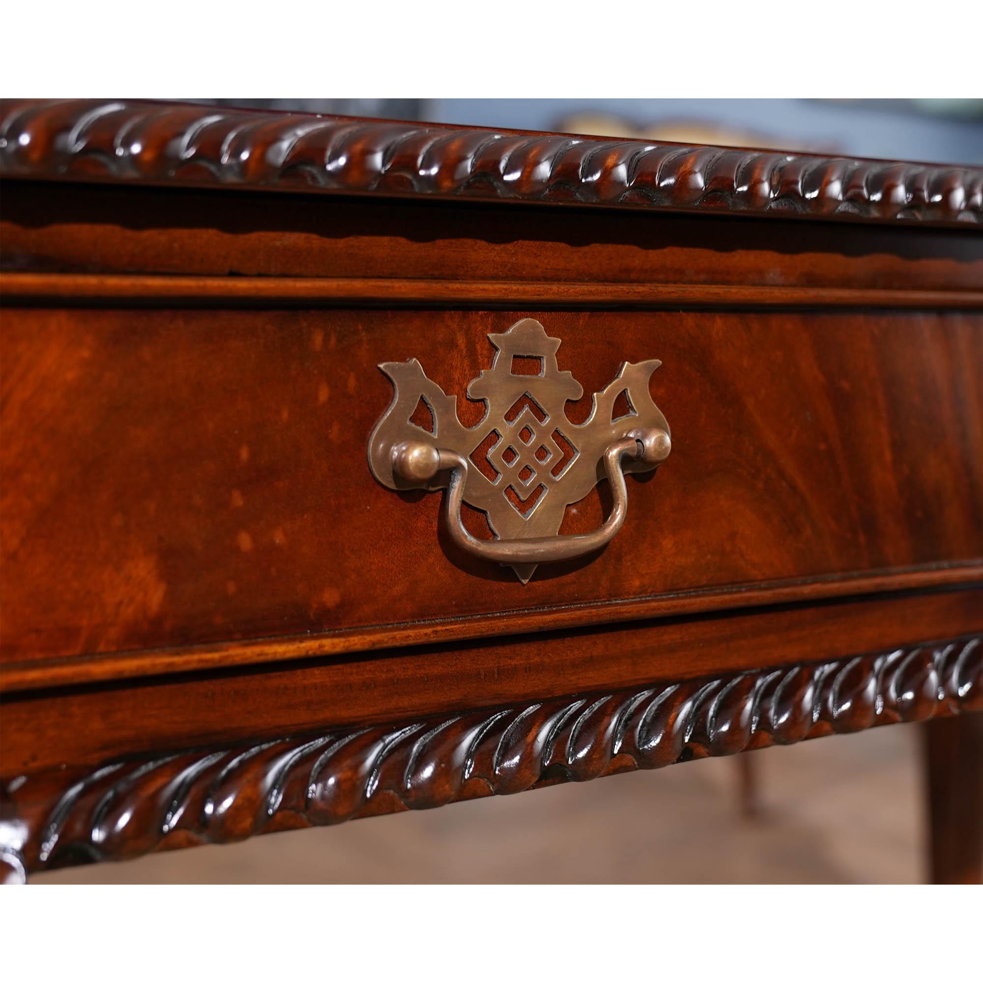 Mahogany Two Drawer Console For Sale 2