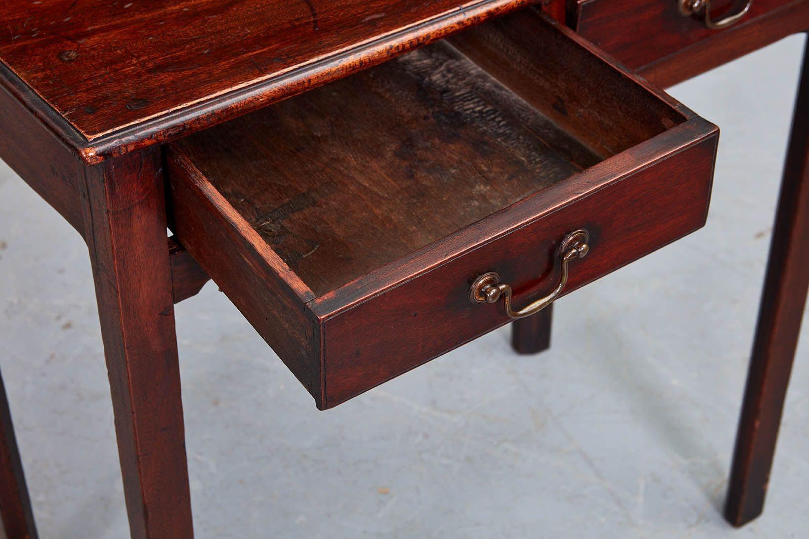 Mahogany Two Drawer Side Table For Sale 7
