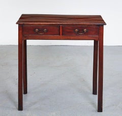 Mahogany Two Drawer Side Table