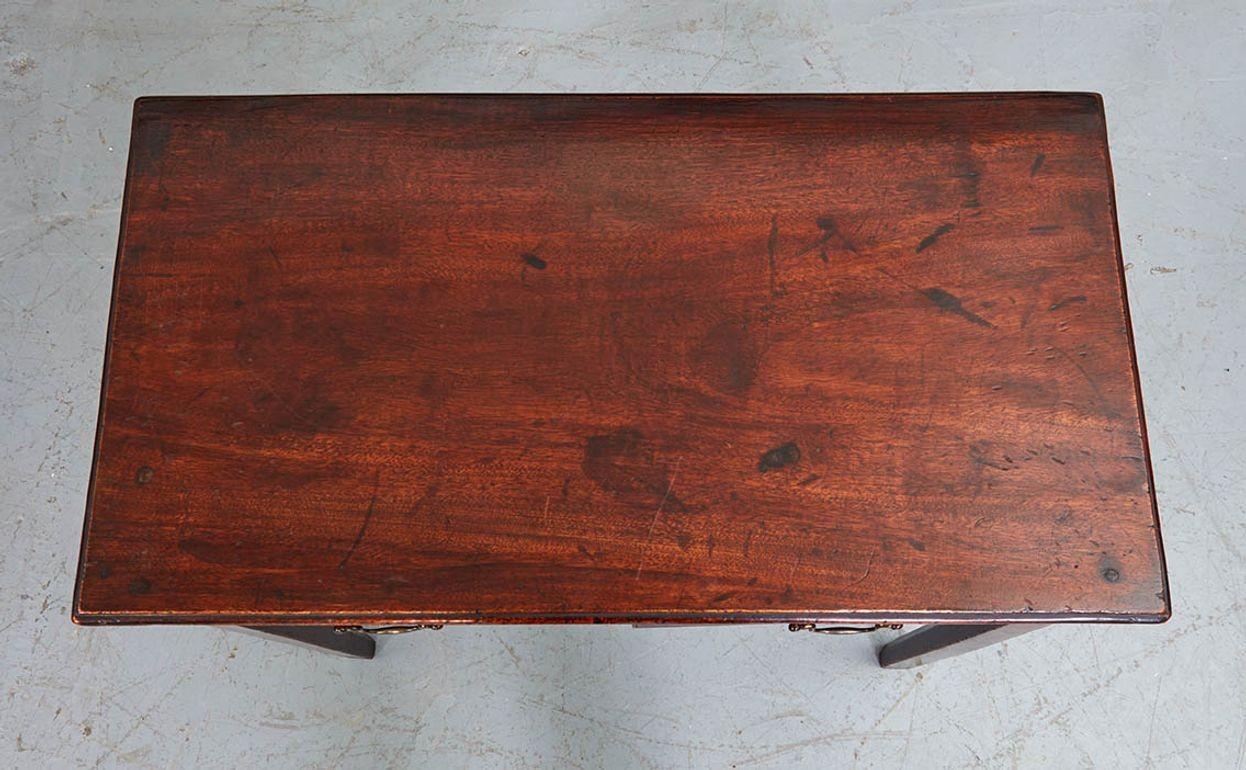 English Mahogany Two Drawer Side Table For Sale