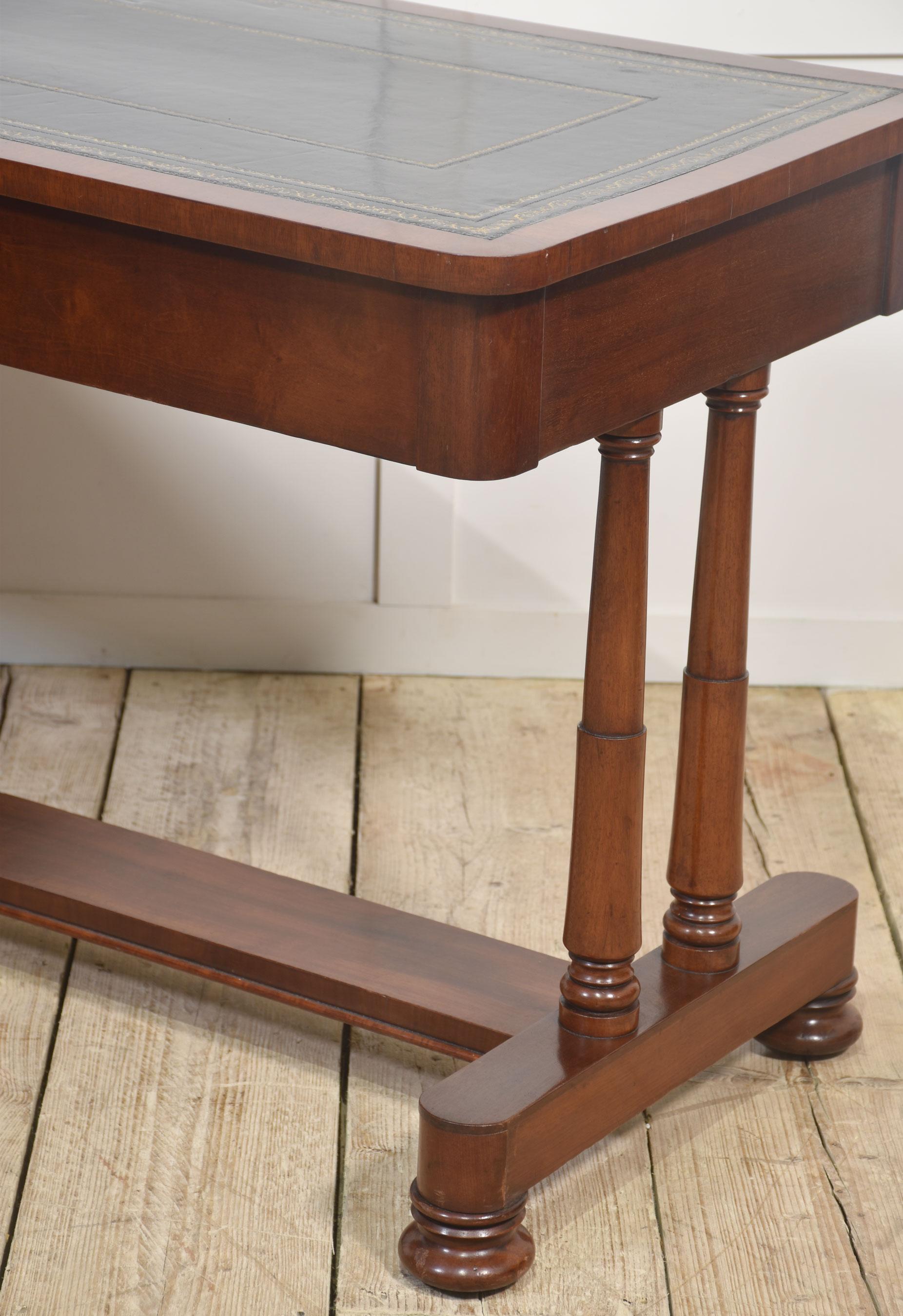 Mahogany two drawer writing table For Sale 4