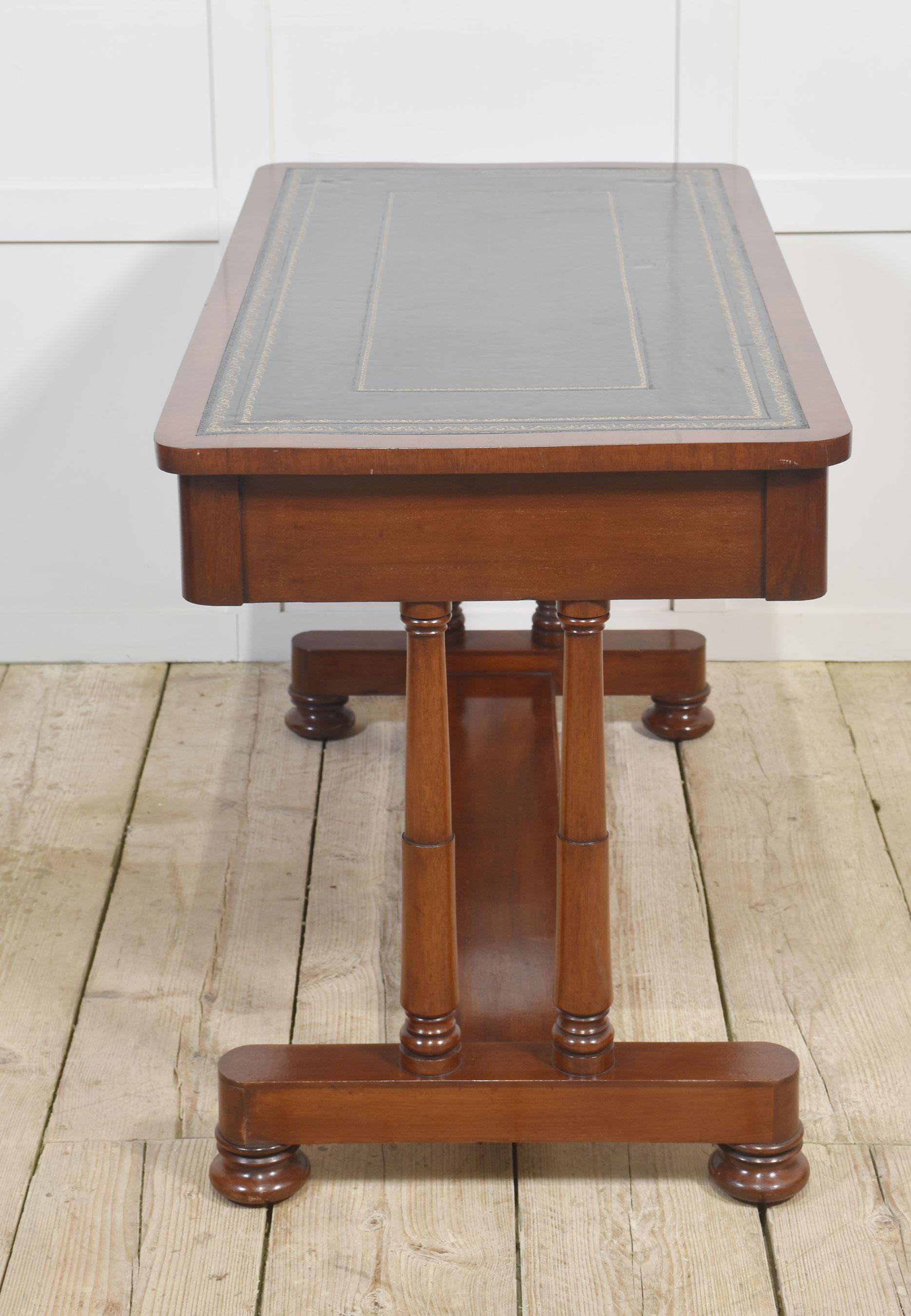 Mahogany two drawer writing table For Sale 6
