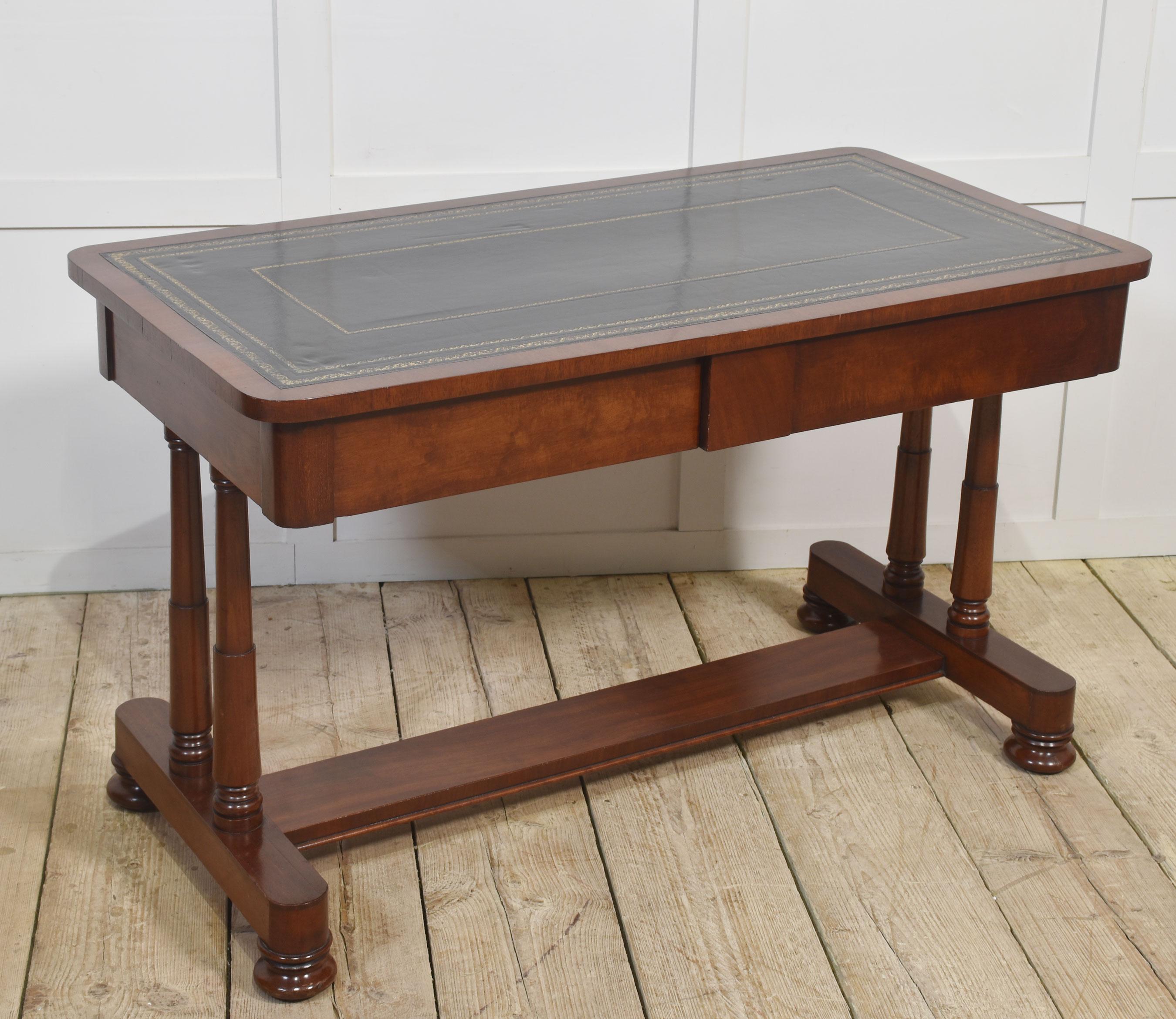 20th Century Mahogany two drawer writing table For Sale