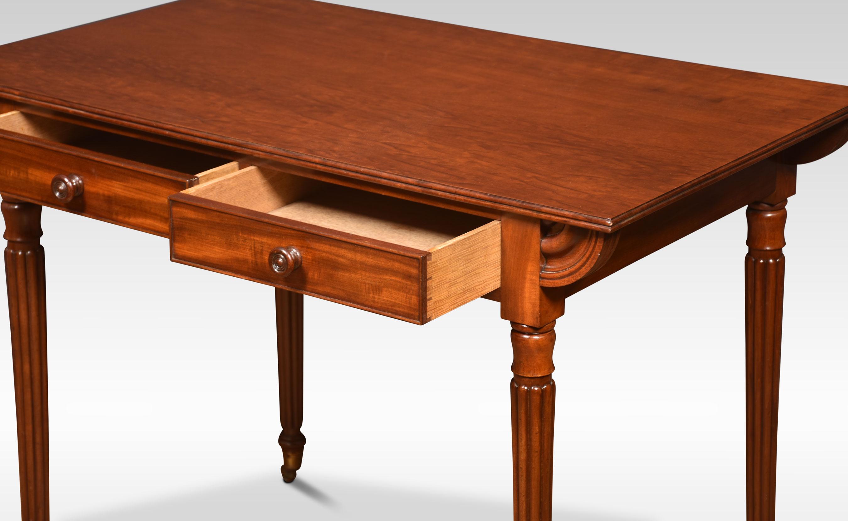 Mahogany Two Drawer Writing Table For Sale 1