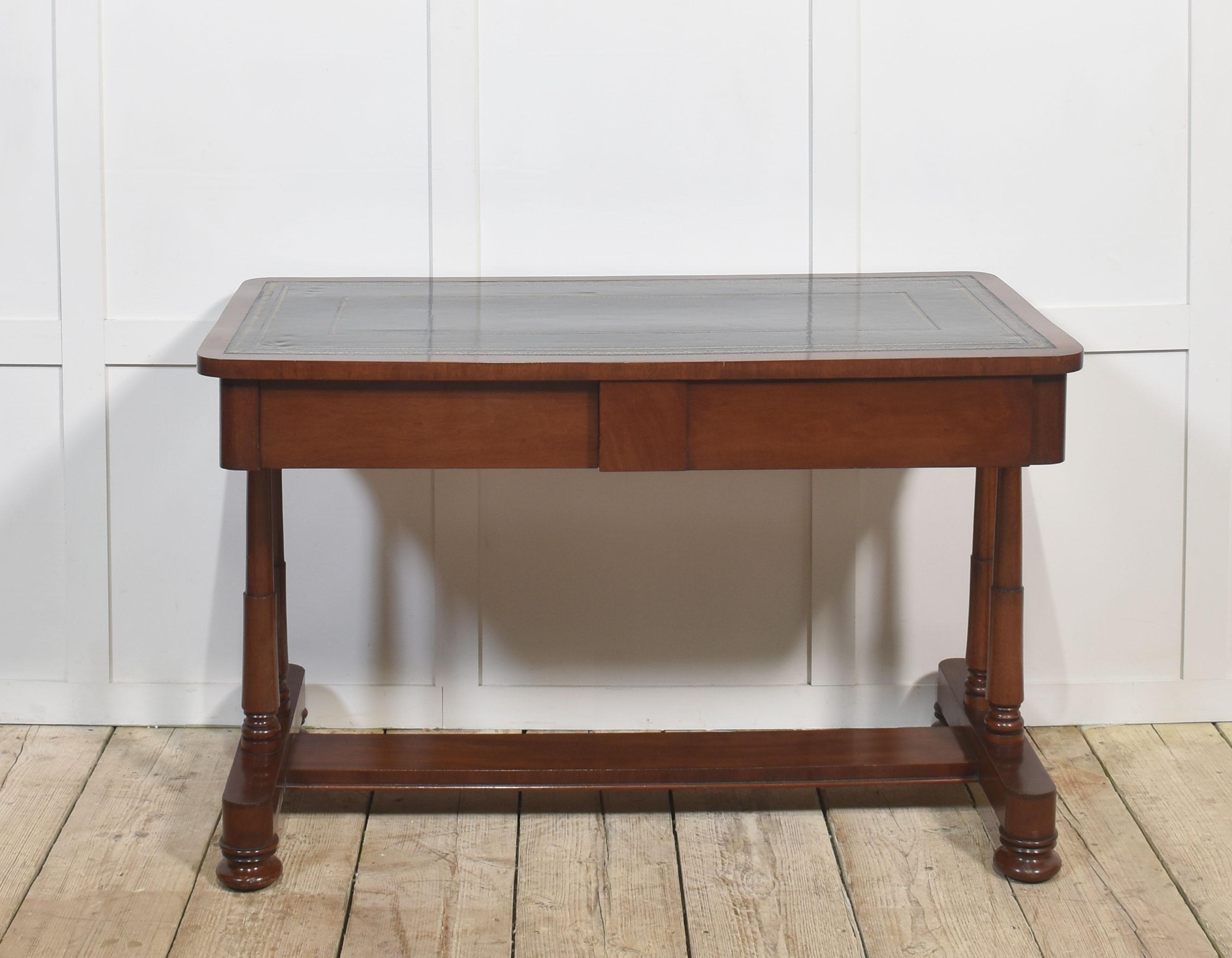 Mahogany two drawer writing table For Sale 2