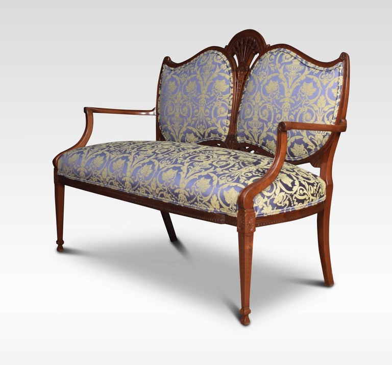 Mahogany Two-Seat Settee For Sale at 1stdibs