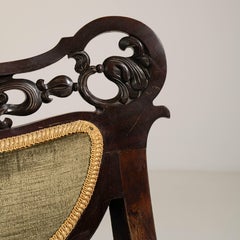 Mahogany Upholstered Armchair