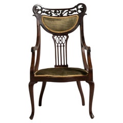 Mahogany Upholstered Armchair