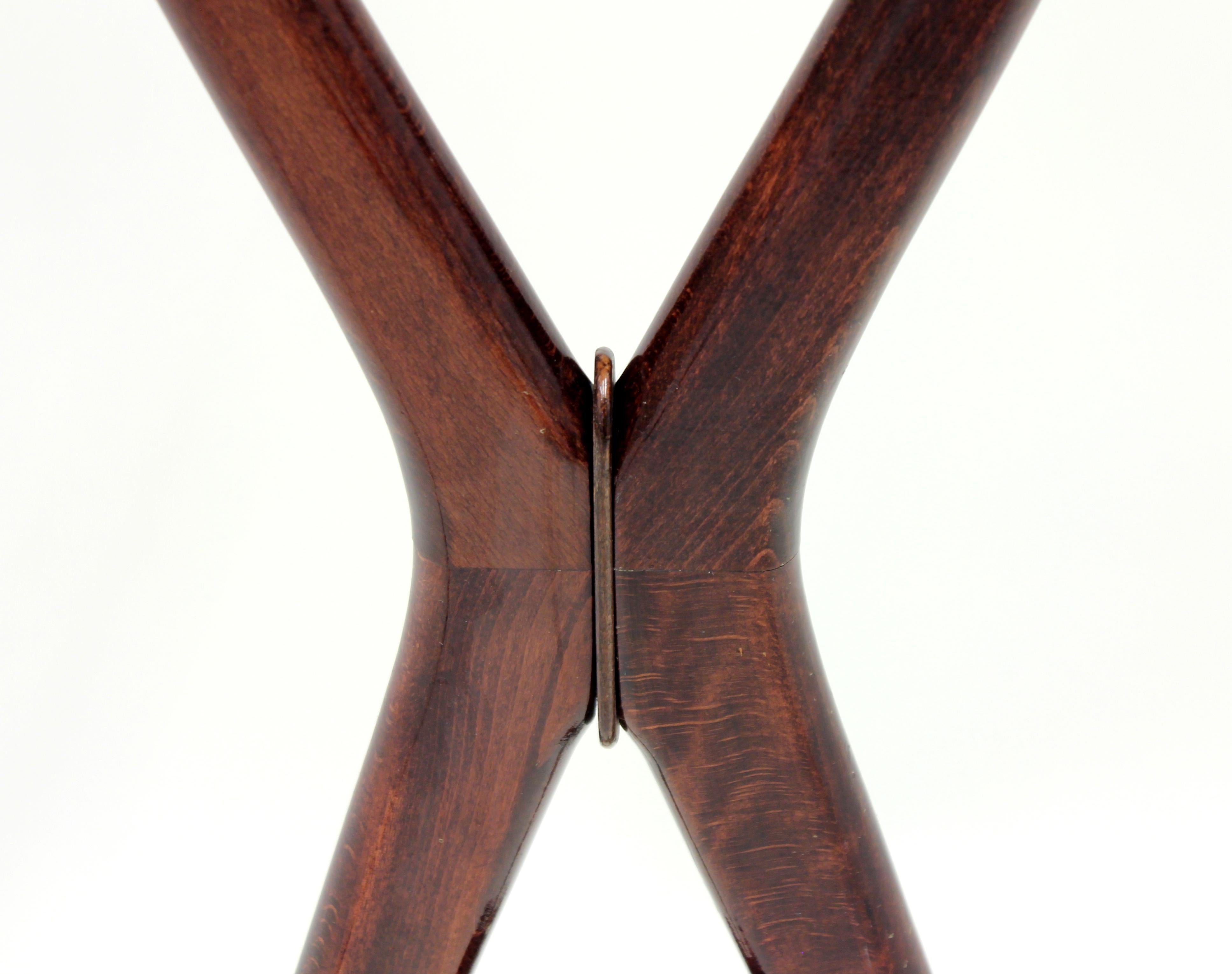 Brass Mahogany Valet by Ico Parisi for Fratelli Reguitti, 1950s