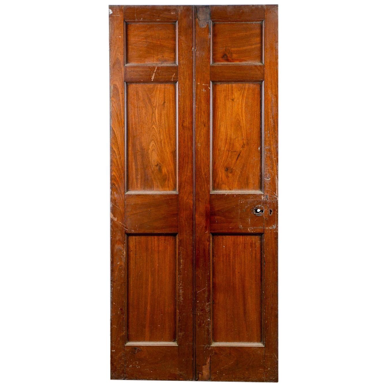 Antique Mahogany Six Panel Door at 1stDibs