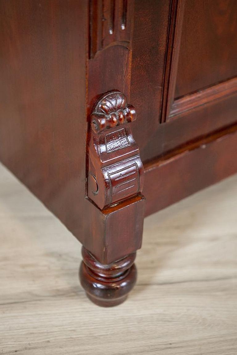 Antique Brown Vertico Cabinet with Brass Details, circa 1880 7