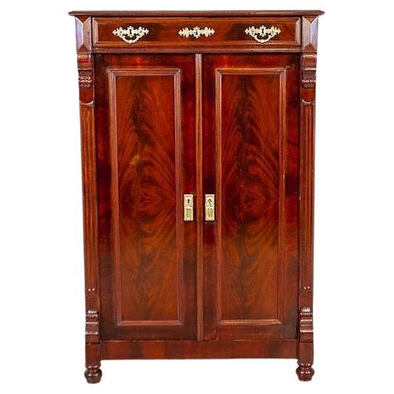 Ancienne armoire Vertico marron avec détails en laiton, vers 1880 En vente  sur 1stDibs | vertico meuble ancien
