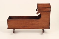 Mahogany Victorian 19th Century Minature or Apprentice Piece Crib/Cott
