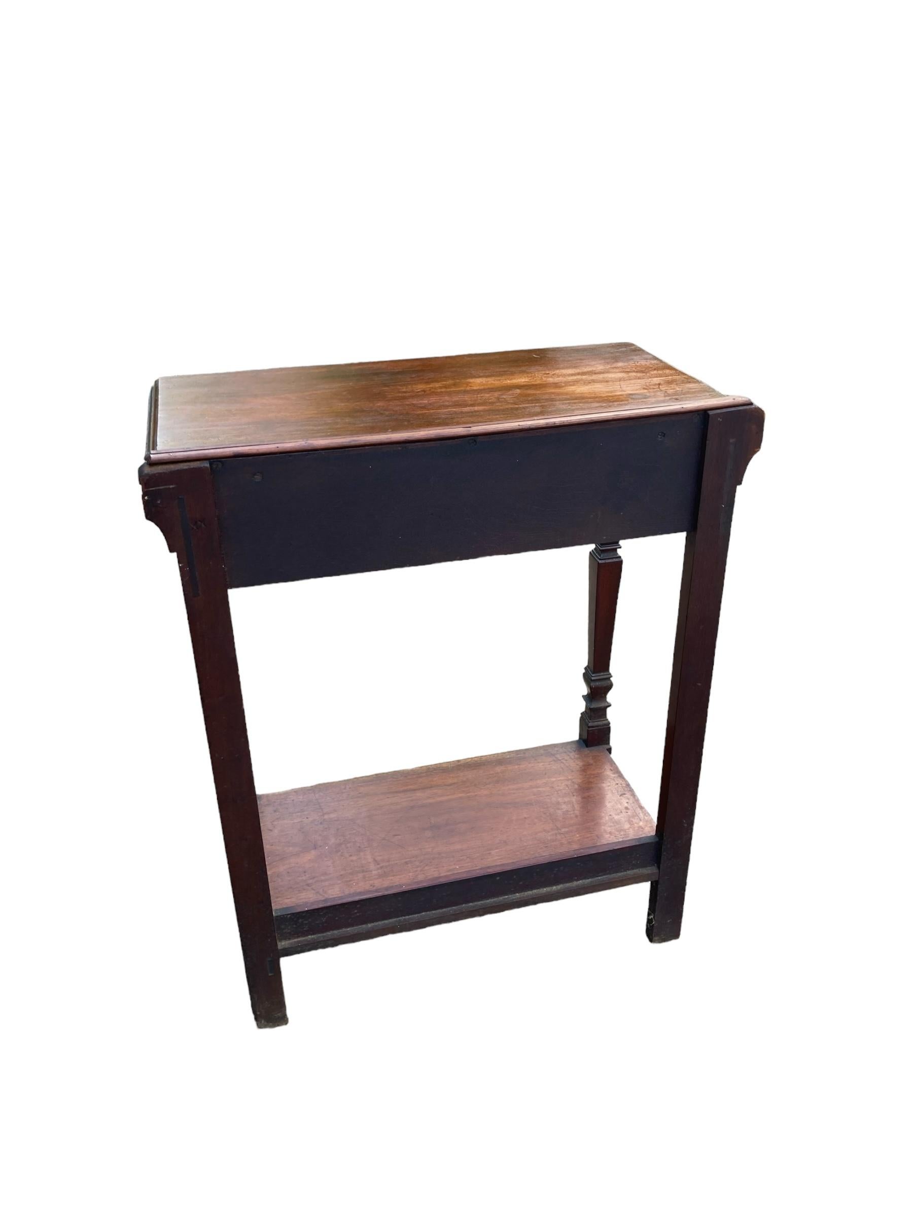 Mahogany Victorian Single Drawer Console table or Hall Table, Deep mahogany in colour, single brass handle with practical bottom shelf.

Whether it's Antique, Art Deco, Mid Century or late 20th Century we choose quality items for the period which