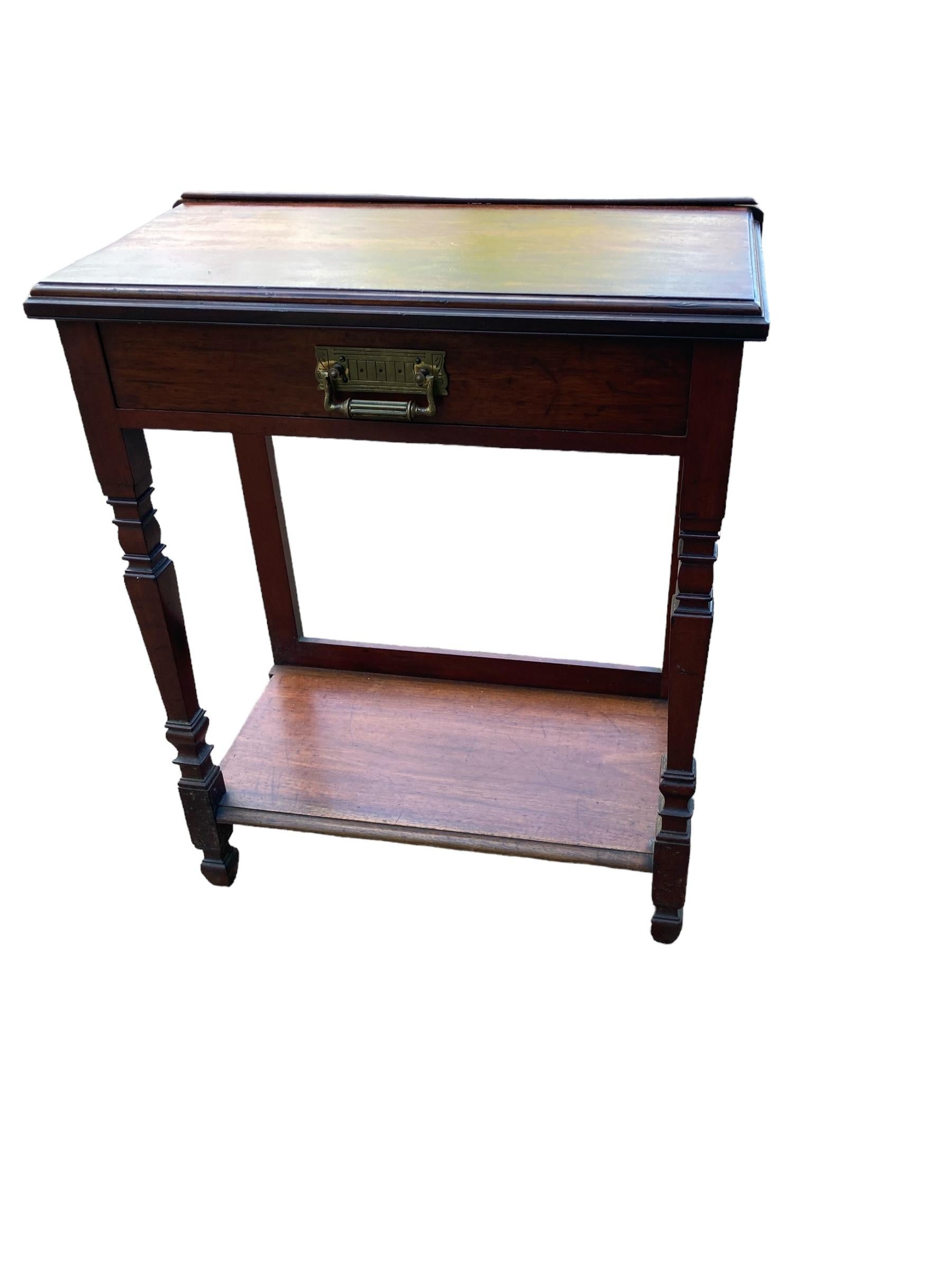 Mahogany Victorian Single Drawer Console table or Hall Table For Sale 2