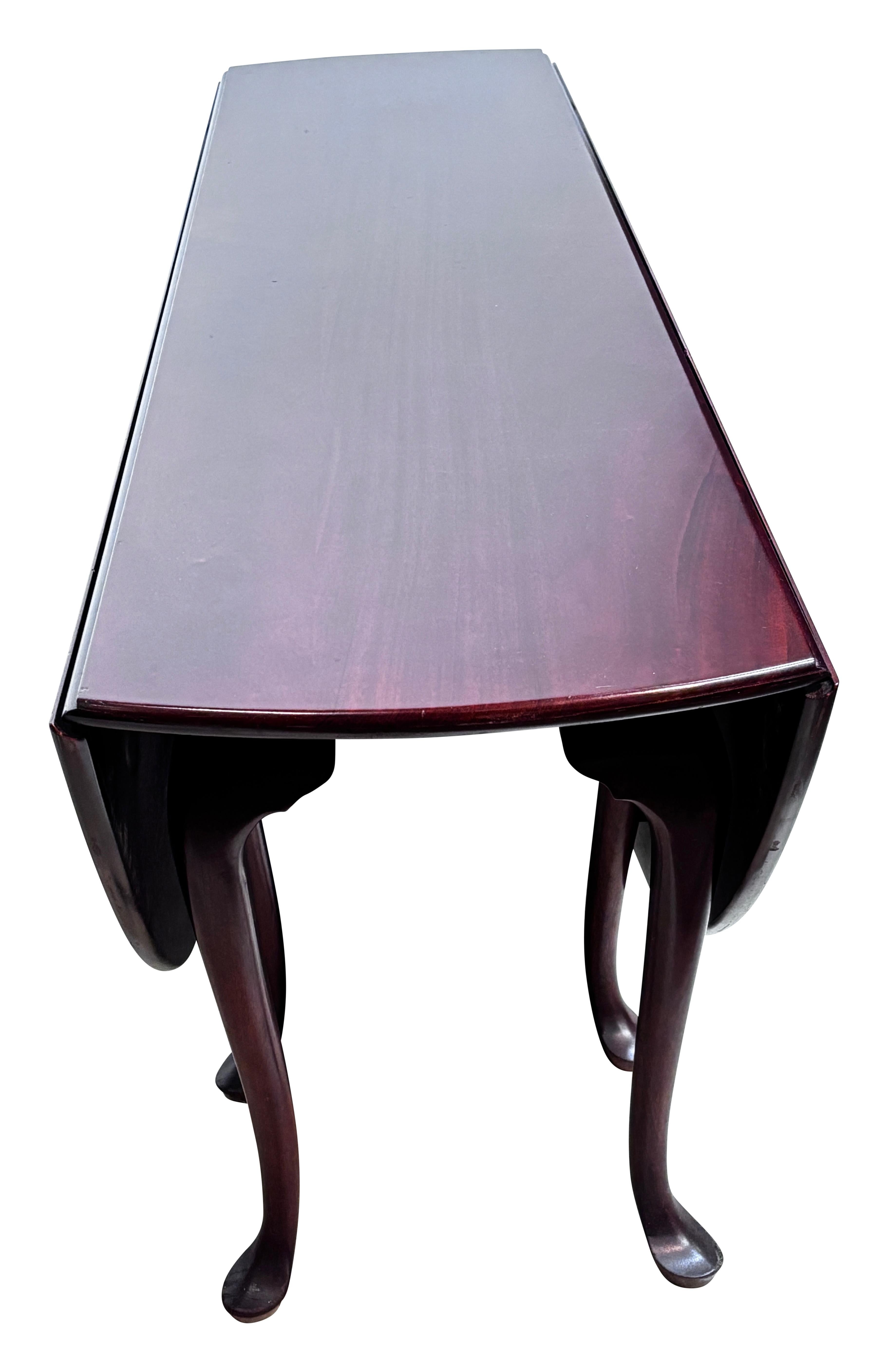 Queen Anne Large Mahogany Wake Table For Sale