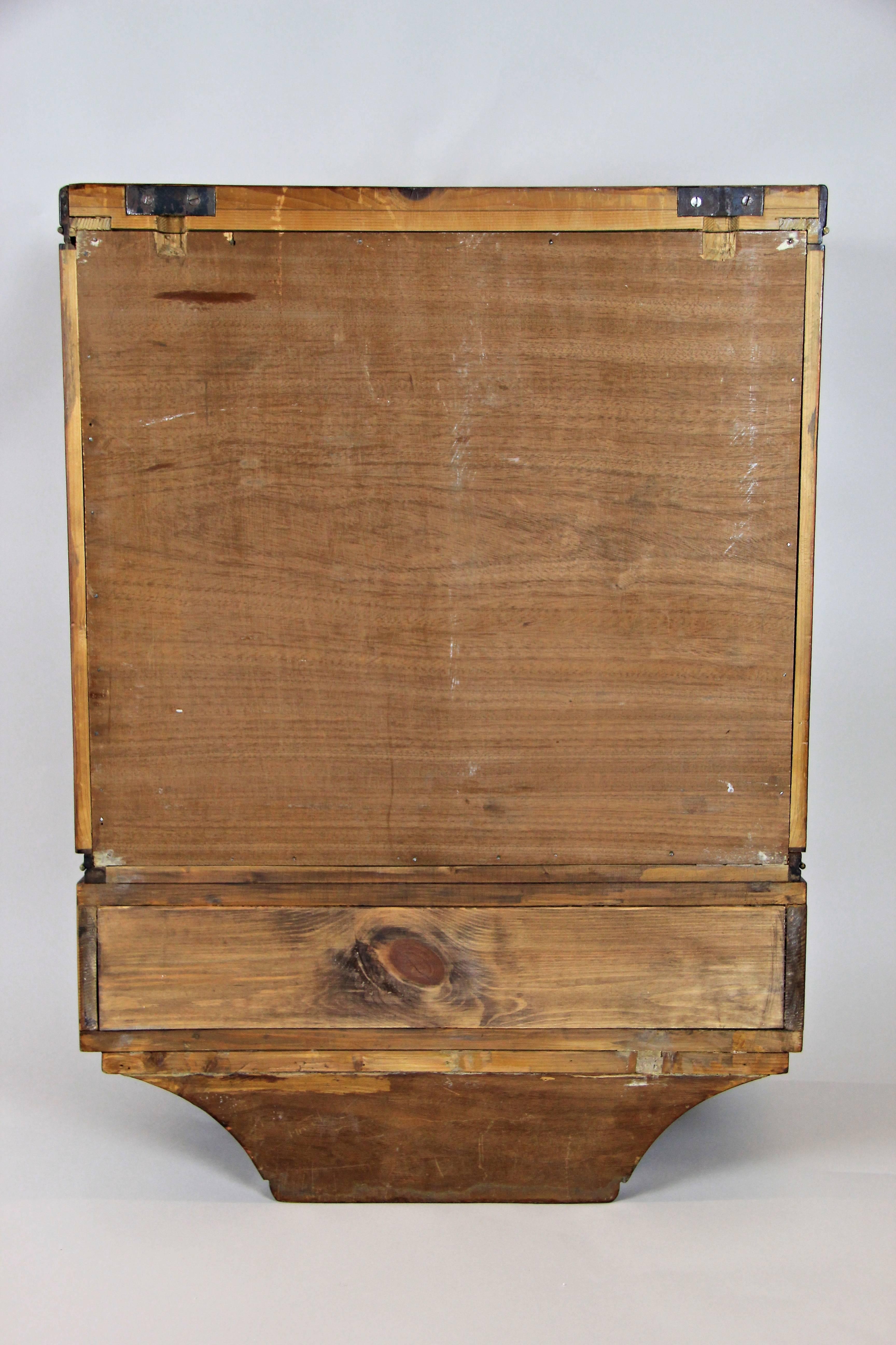 Mahogany Wall Cabinet with Two Drawers Art Nouveau, Austria, circa 1910 For Sale 3