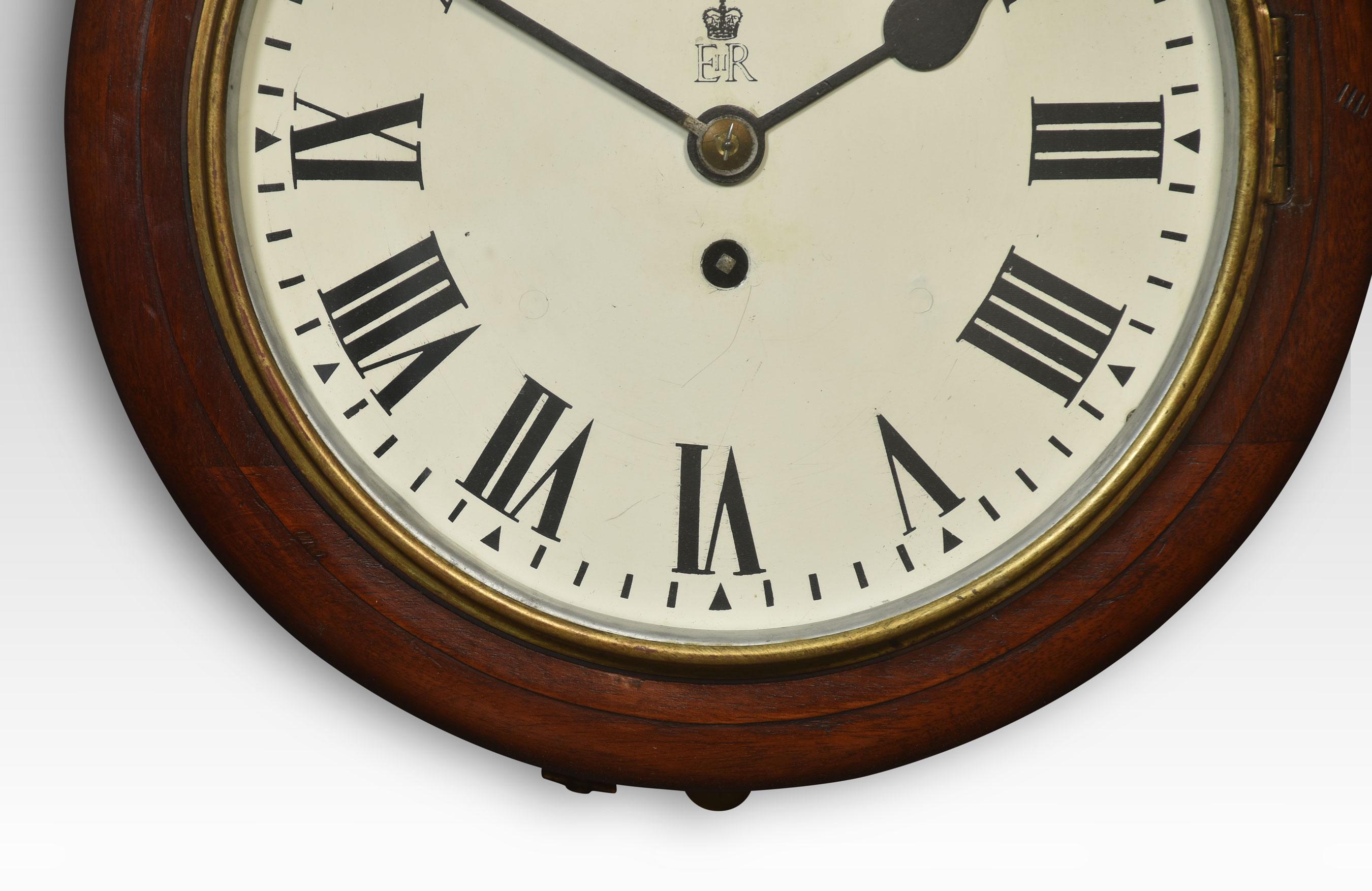 Mahogany Wall Clock In Good Condition In Cheshire, GB