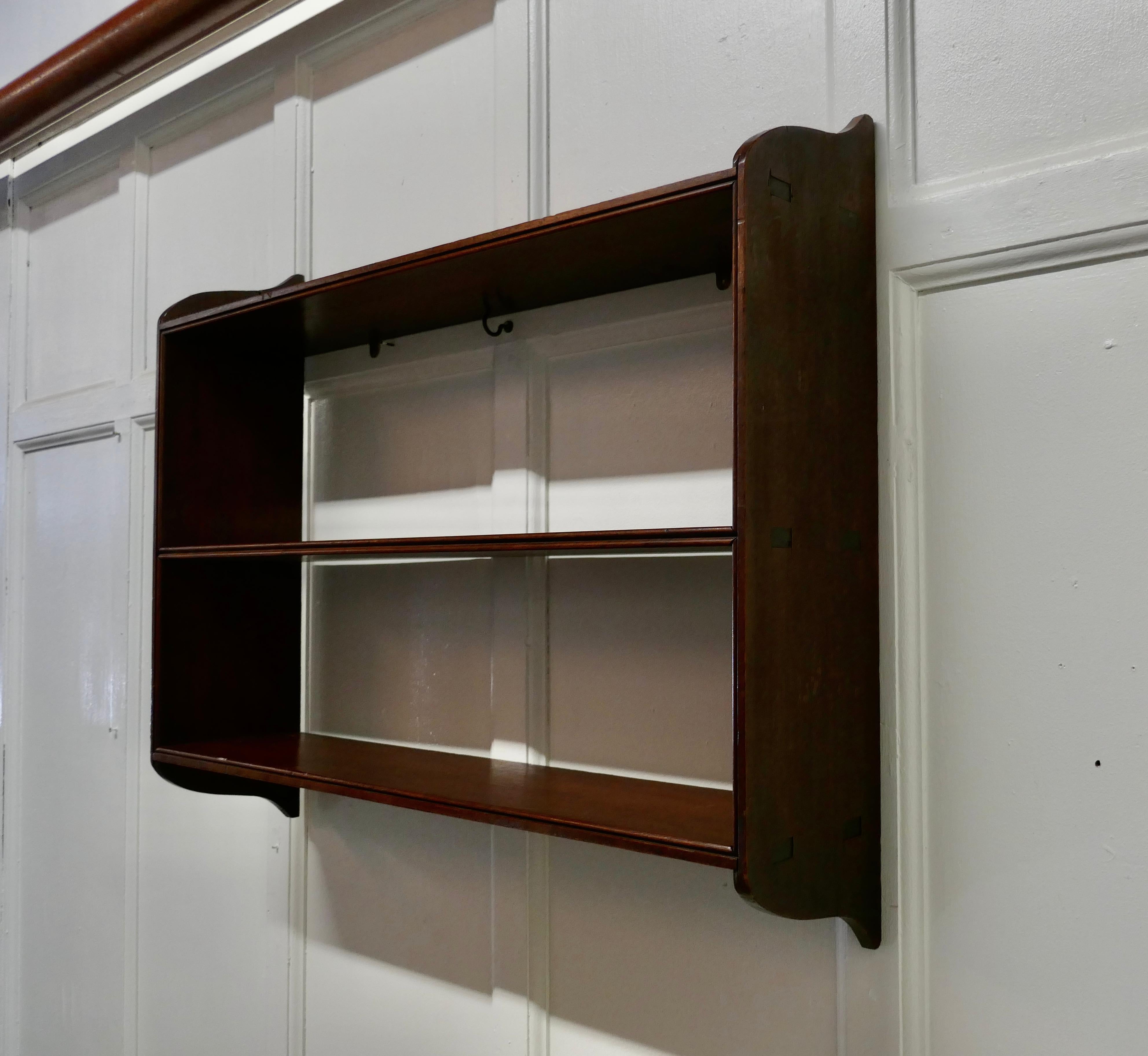 Mahogany Wall Hanging Book Shelf In Good Condition In Chillerton, Isle of Wight