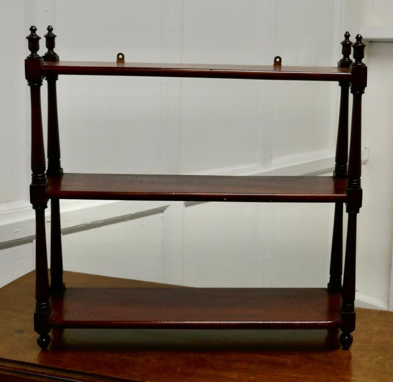 Mahogany Wall Hanging Etagere at 1stDibs