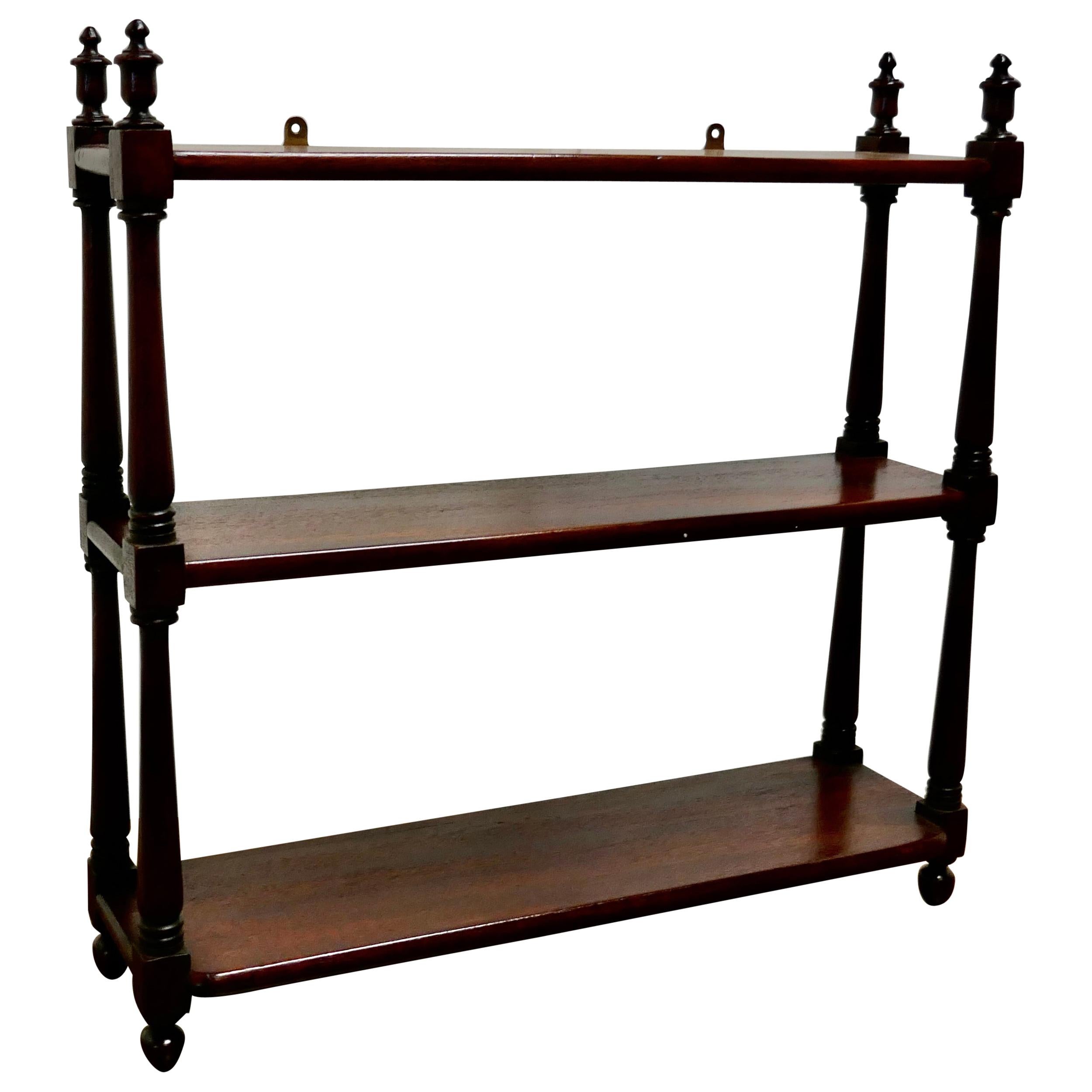 Mahogany Wall Hanging Etagere